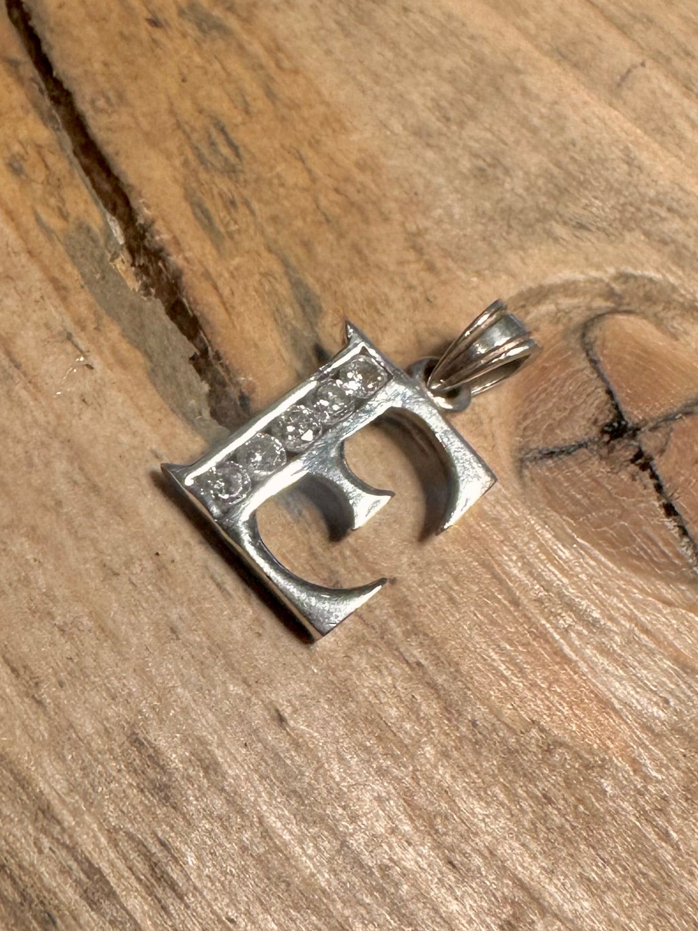 Vintage E Latter CZ 925 Silver Pendant