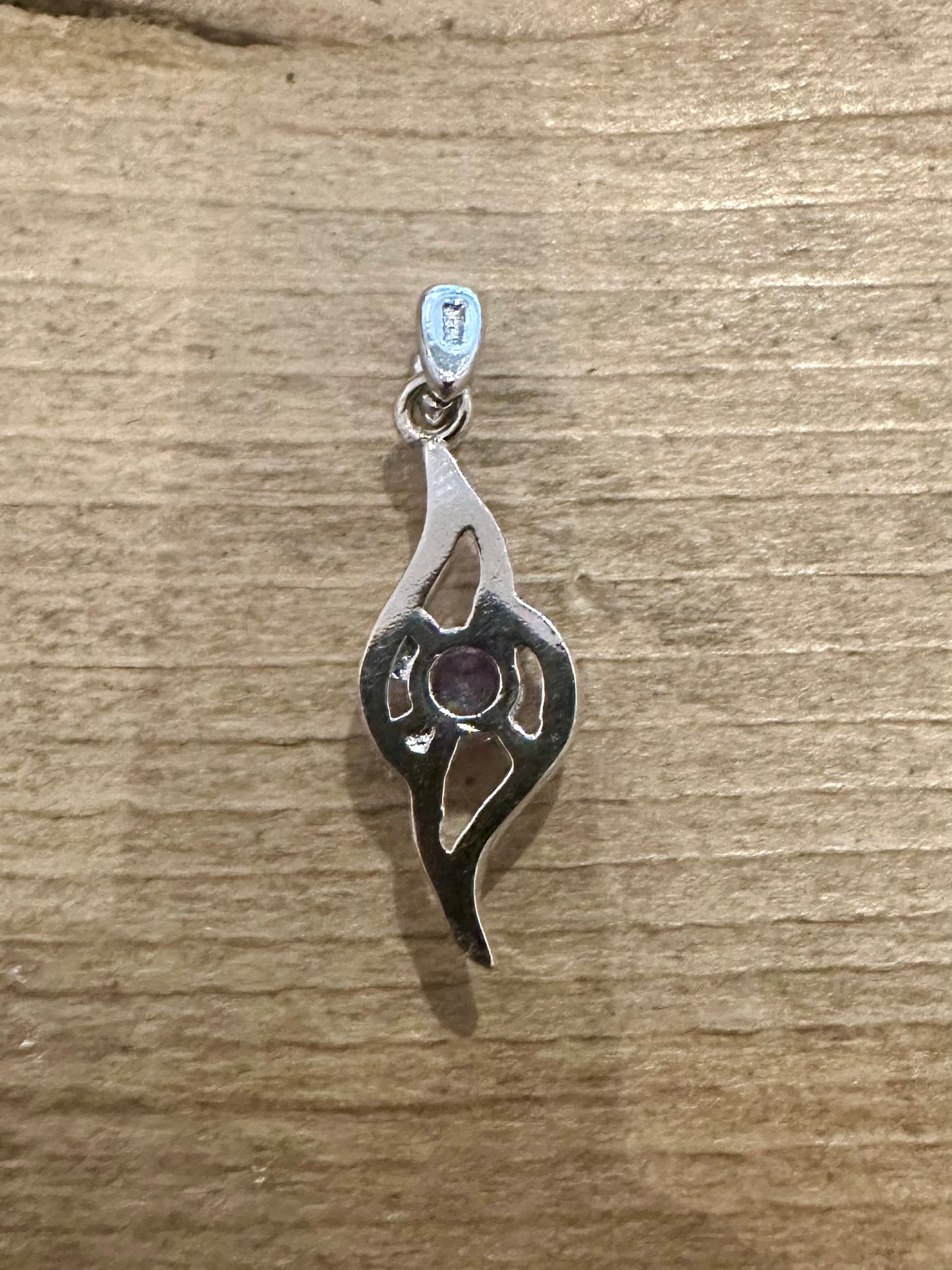 Vintage Amethyst Unique 925 Silver Pendant