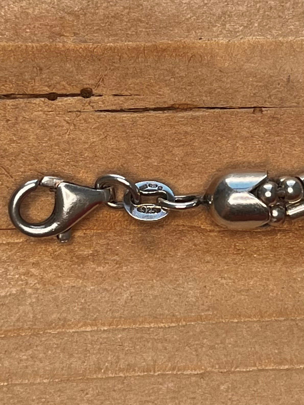 Twisted Multi Strand 925 Chester Sterling Silver 7.75 Inch Bracelet