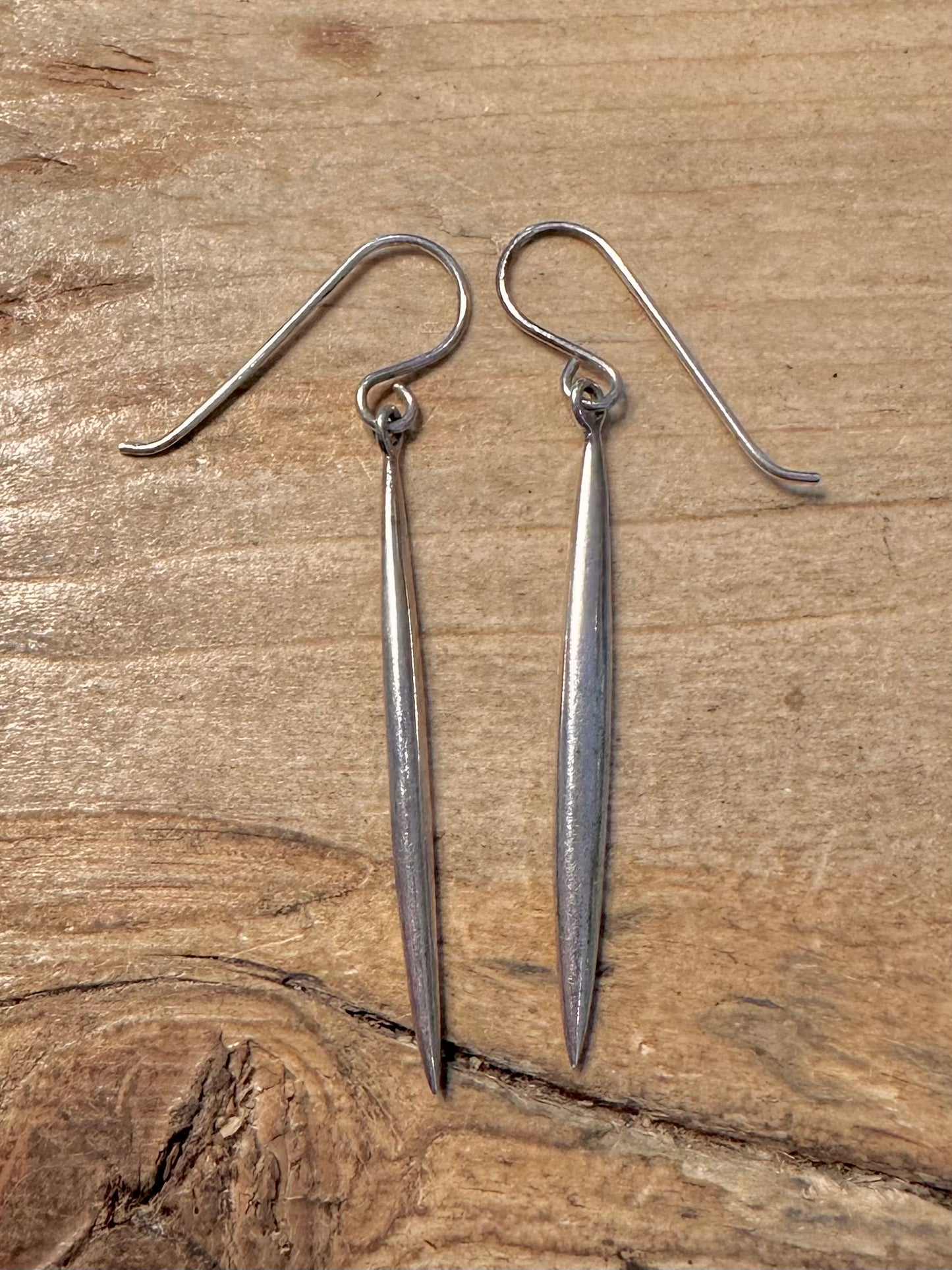 Modern Plain Dangle 925 Silver Earrings