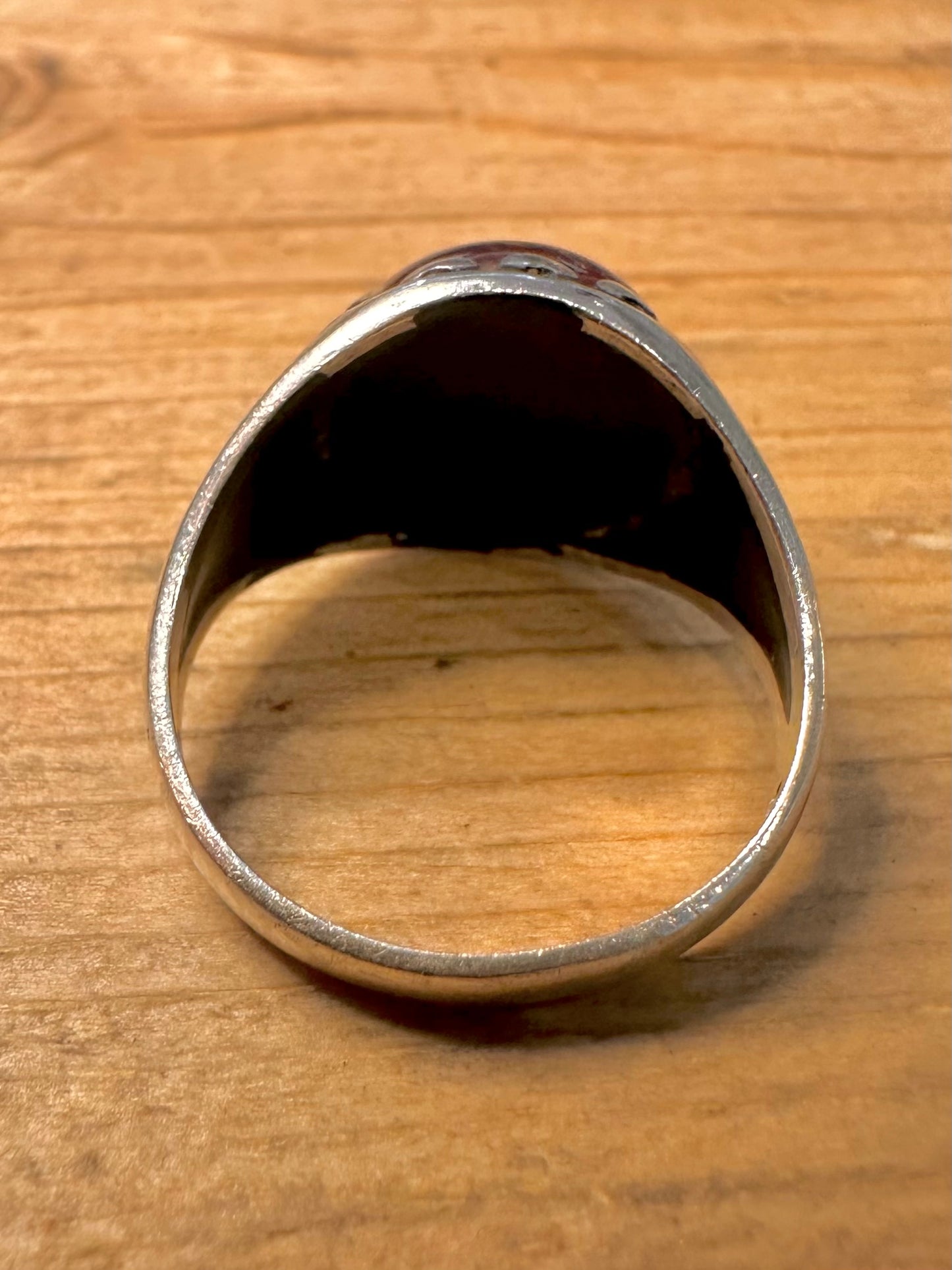 Vintage Carnelian Signet 925 Silver Size R Ring