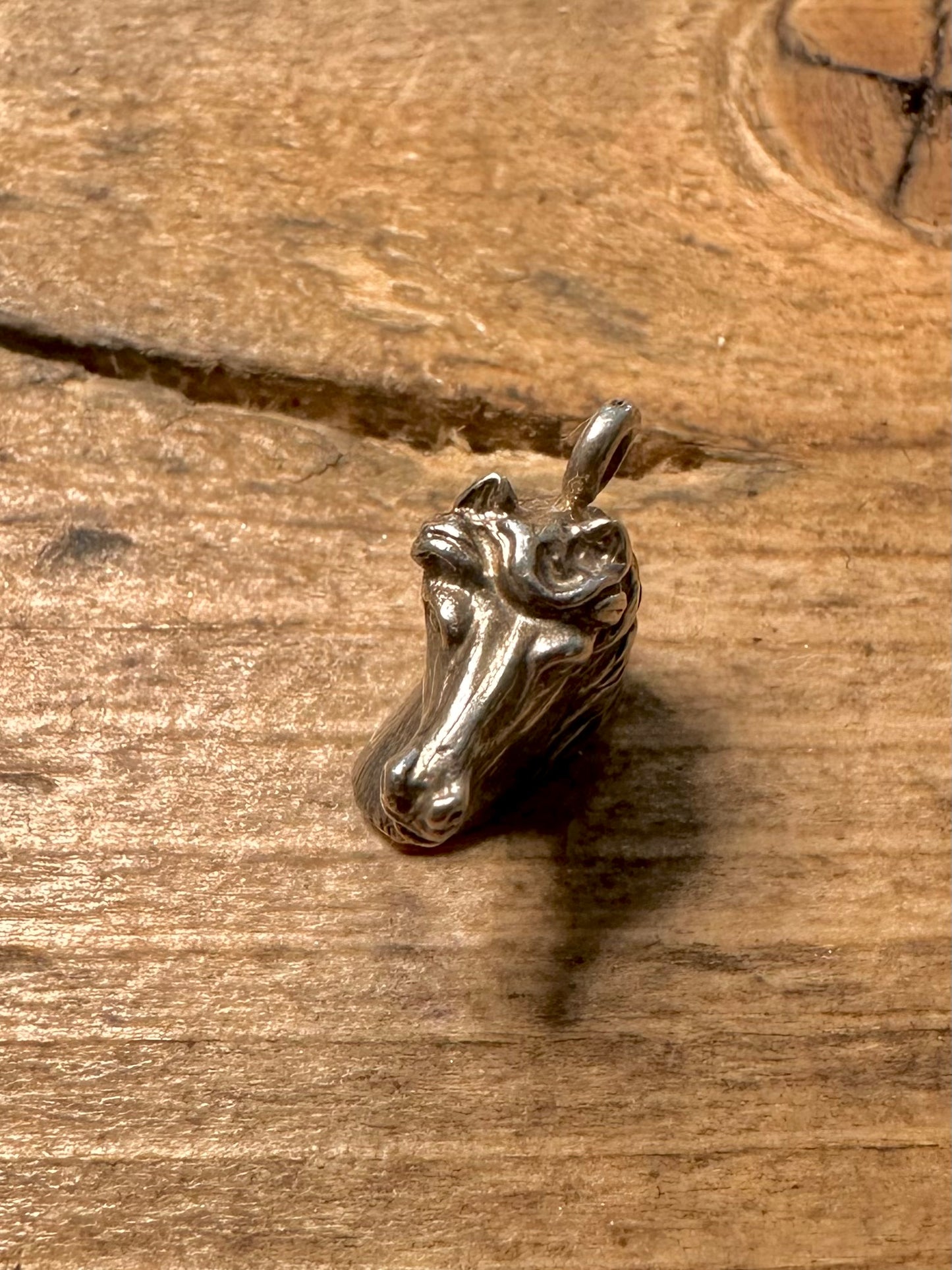 Vintage Horse Head 925 Silver Charm Pendant