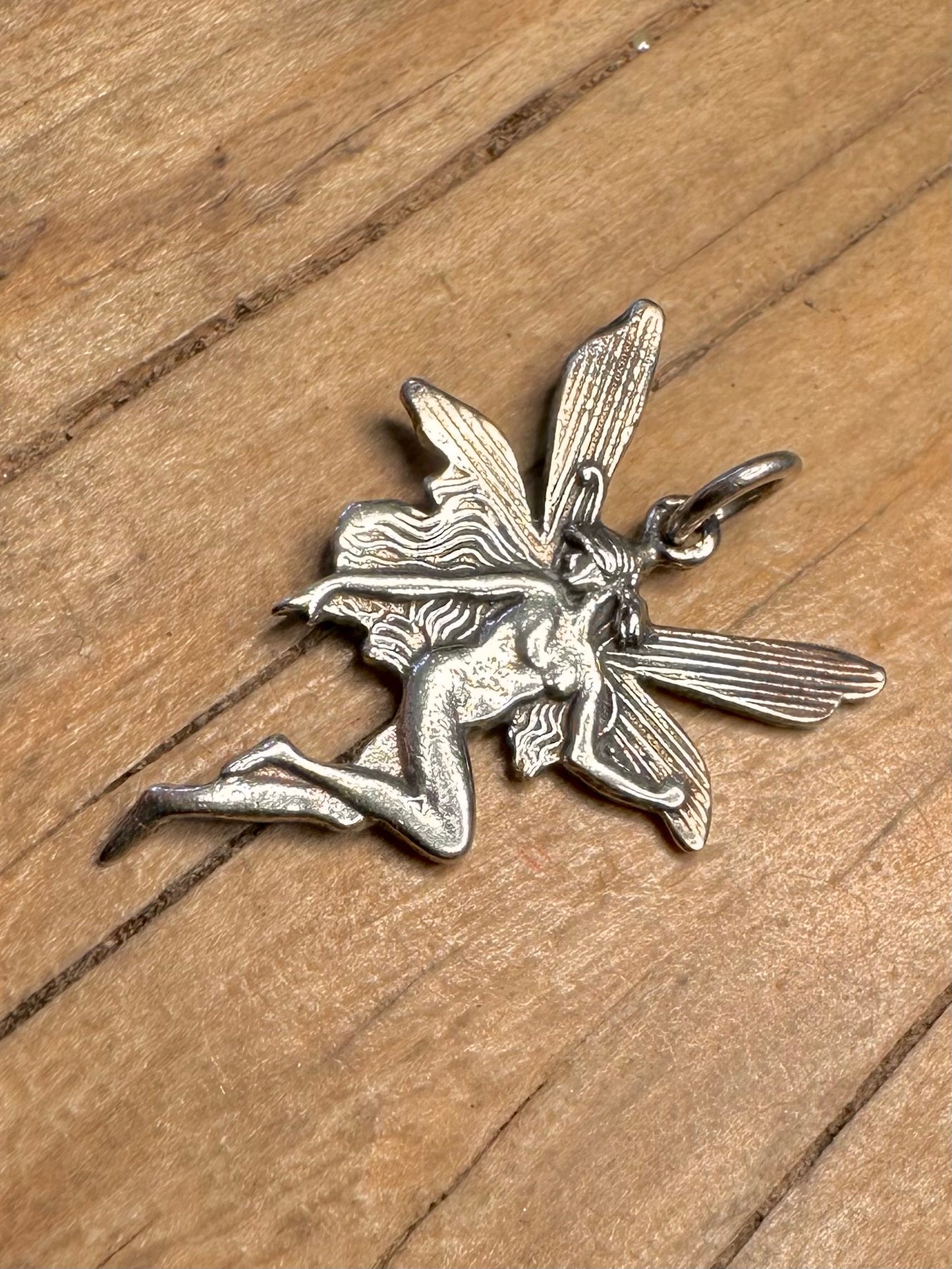 Vintage Fairy 925 Sterling Silver Pendant
