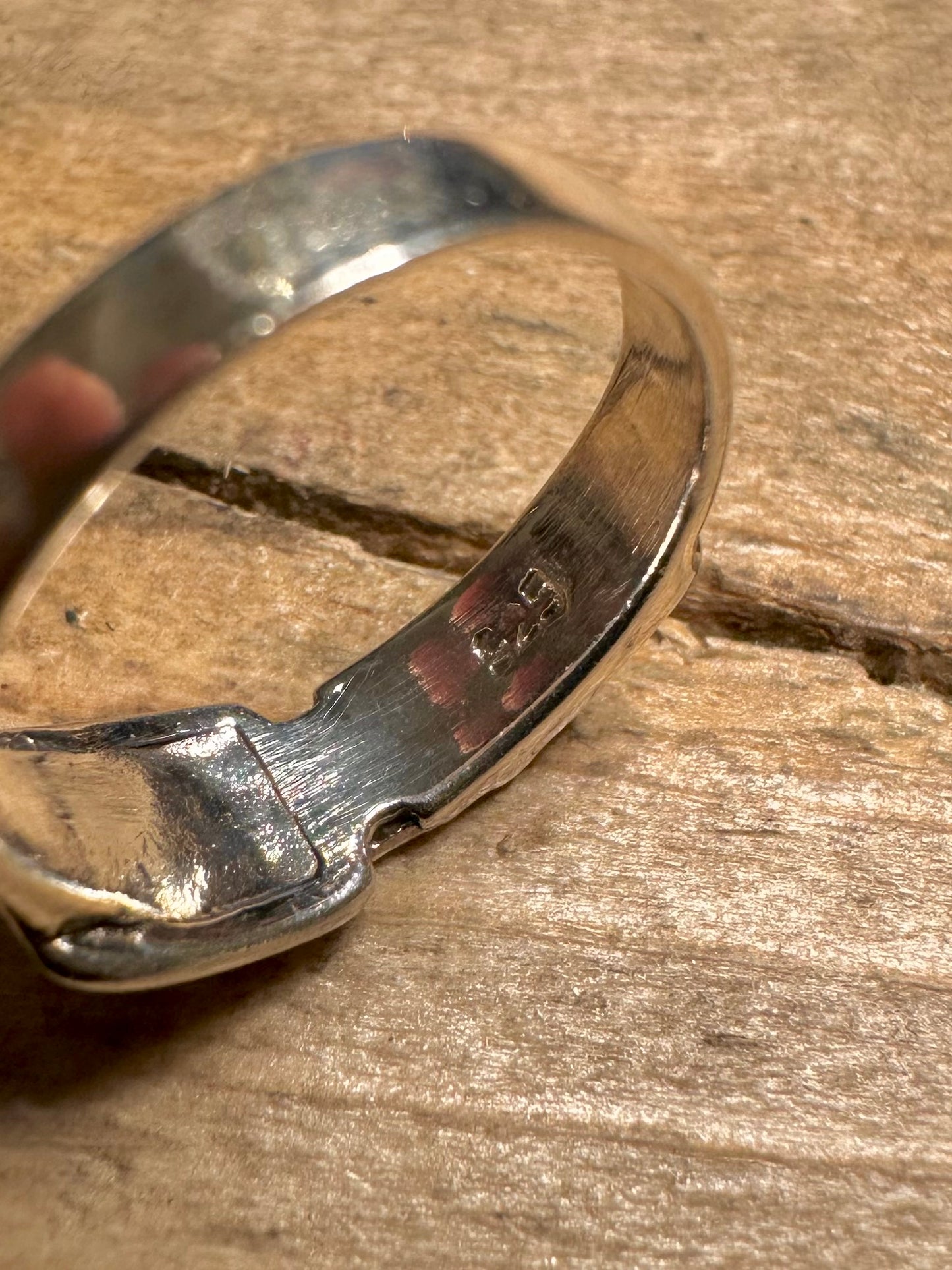 Vintage Buckle 925 Silver Size K Ring