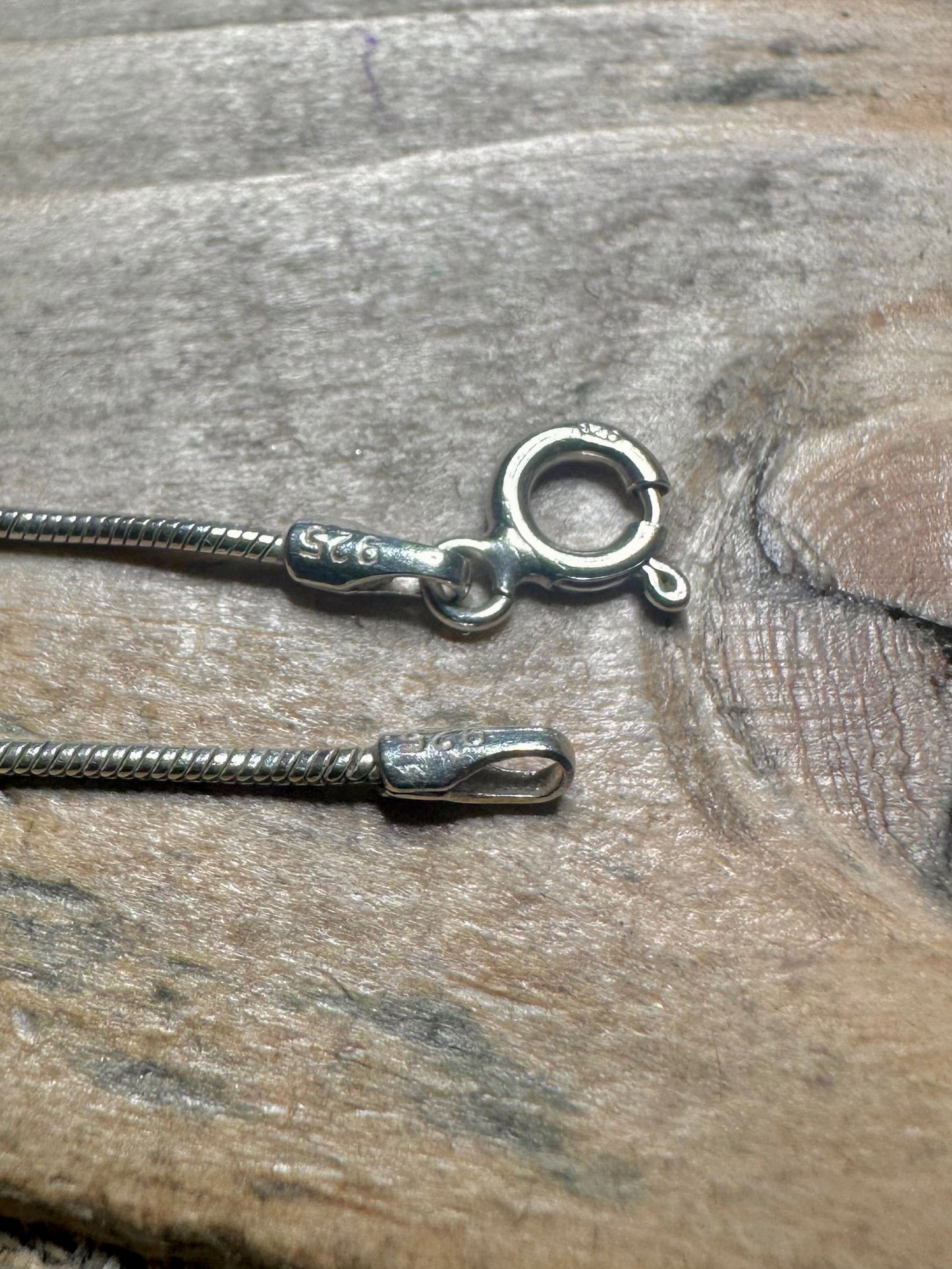 Vintage Snake Chain 925 Silver 17.8 inch Necklace