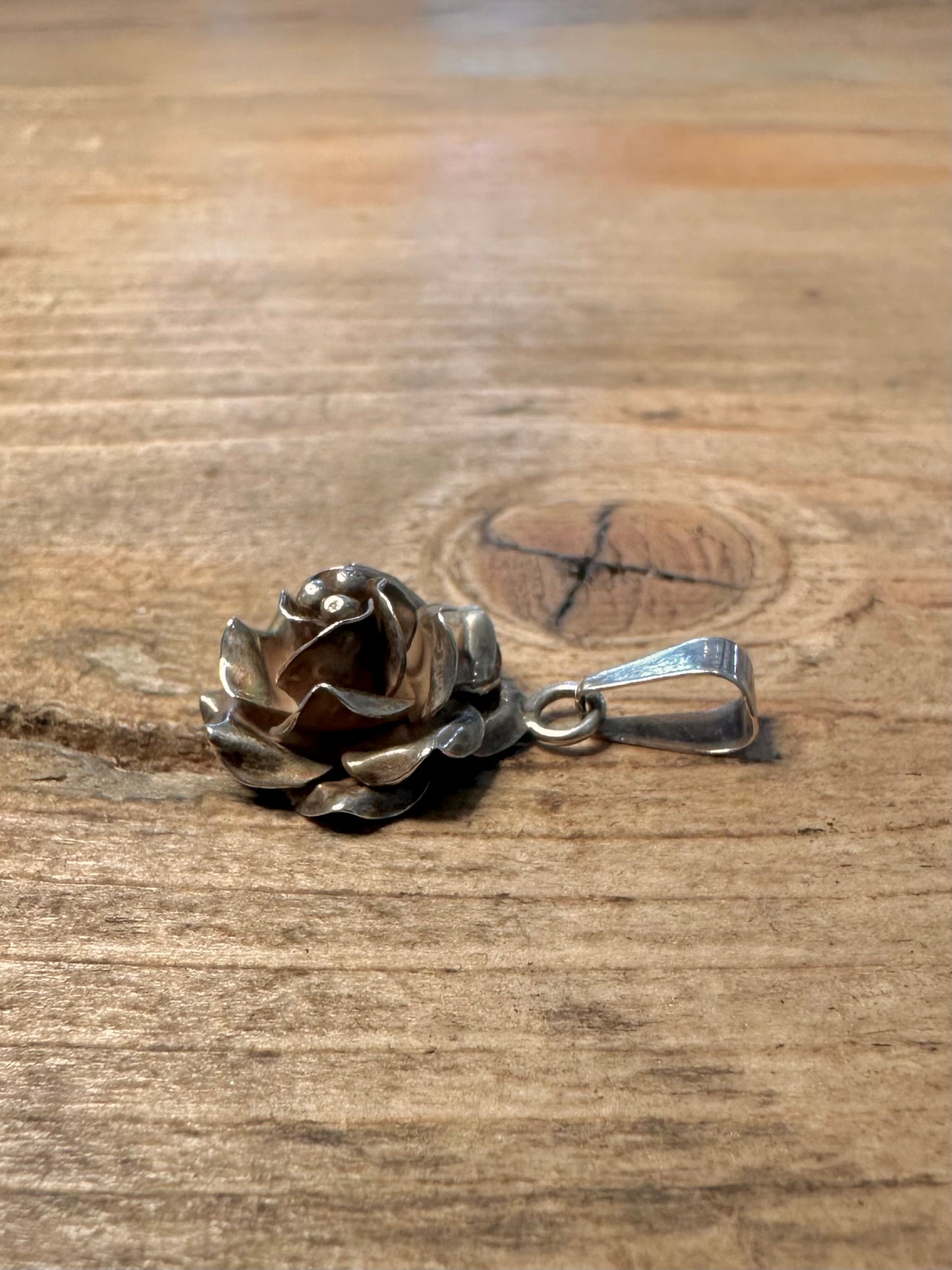 Vintage Flower Mexico 925 Silver Pendant