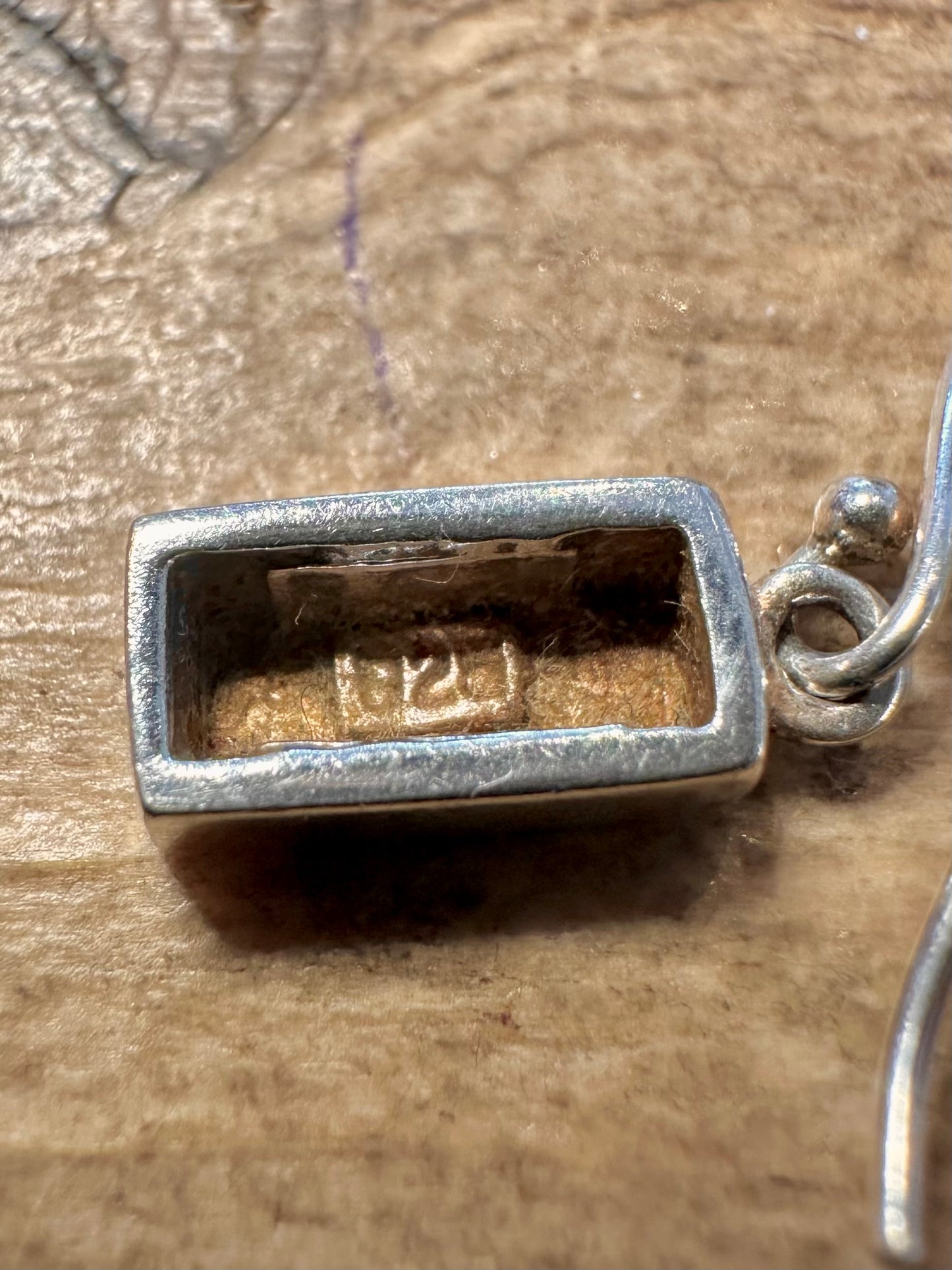 Modern Rectangle 925 Silver Earrings