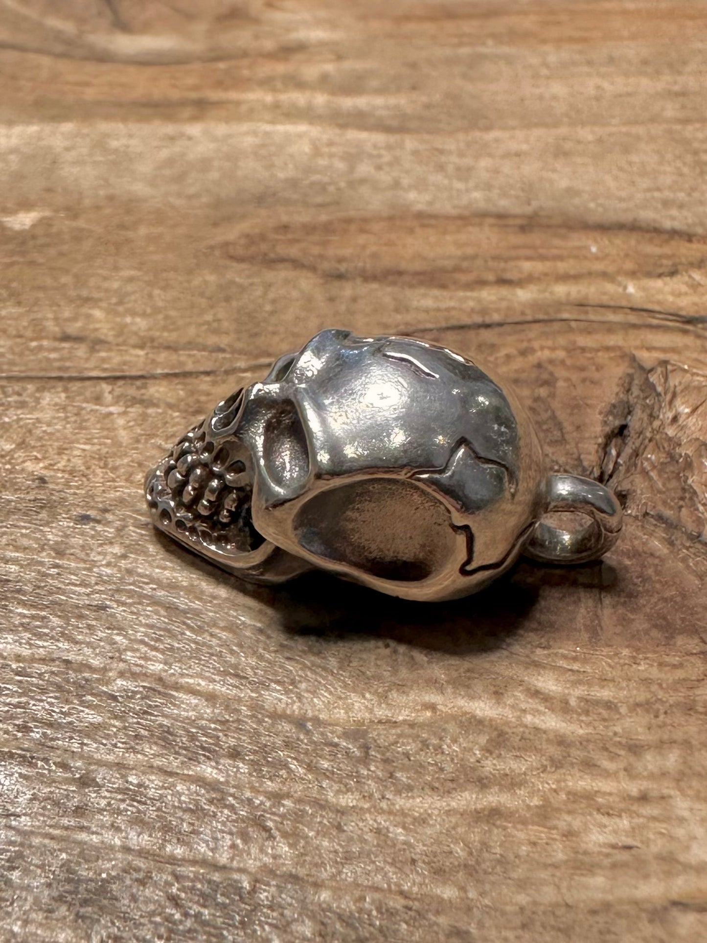 Vintage Skull Head 925 Silver Pendant