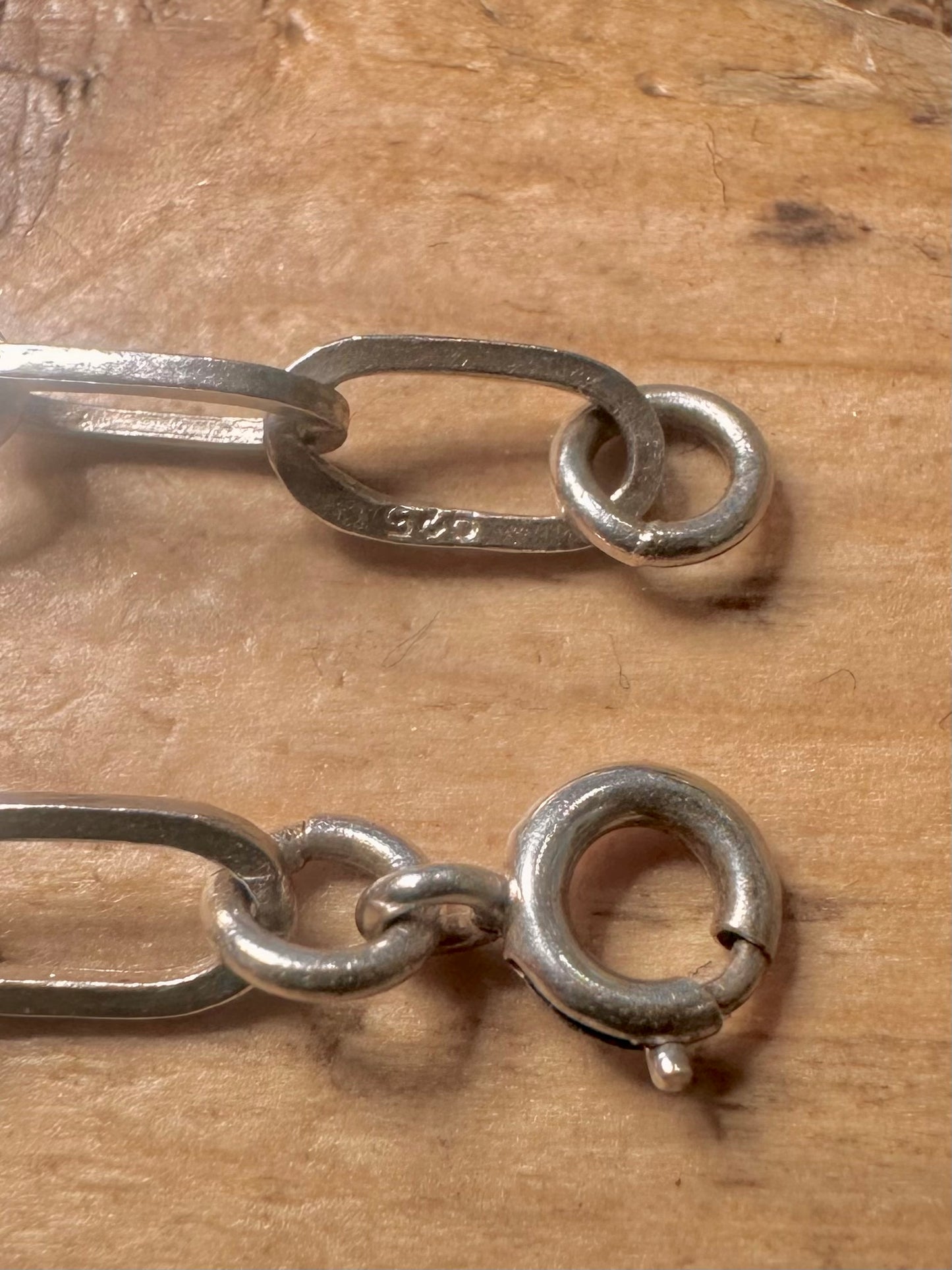 Vintage Oval Link 925 Silver 8 inch Bracelet