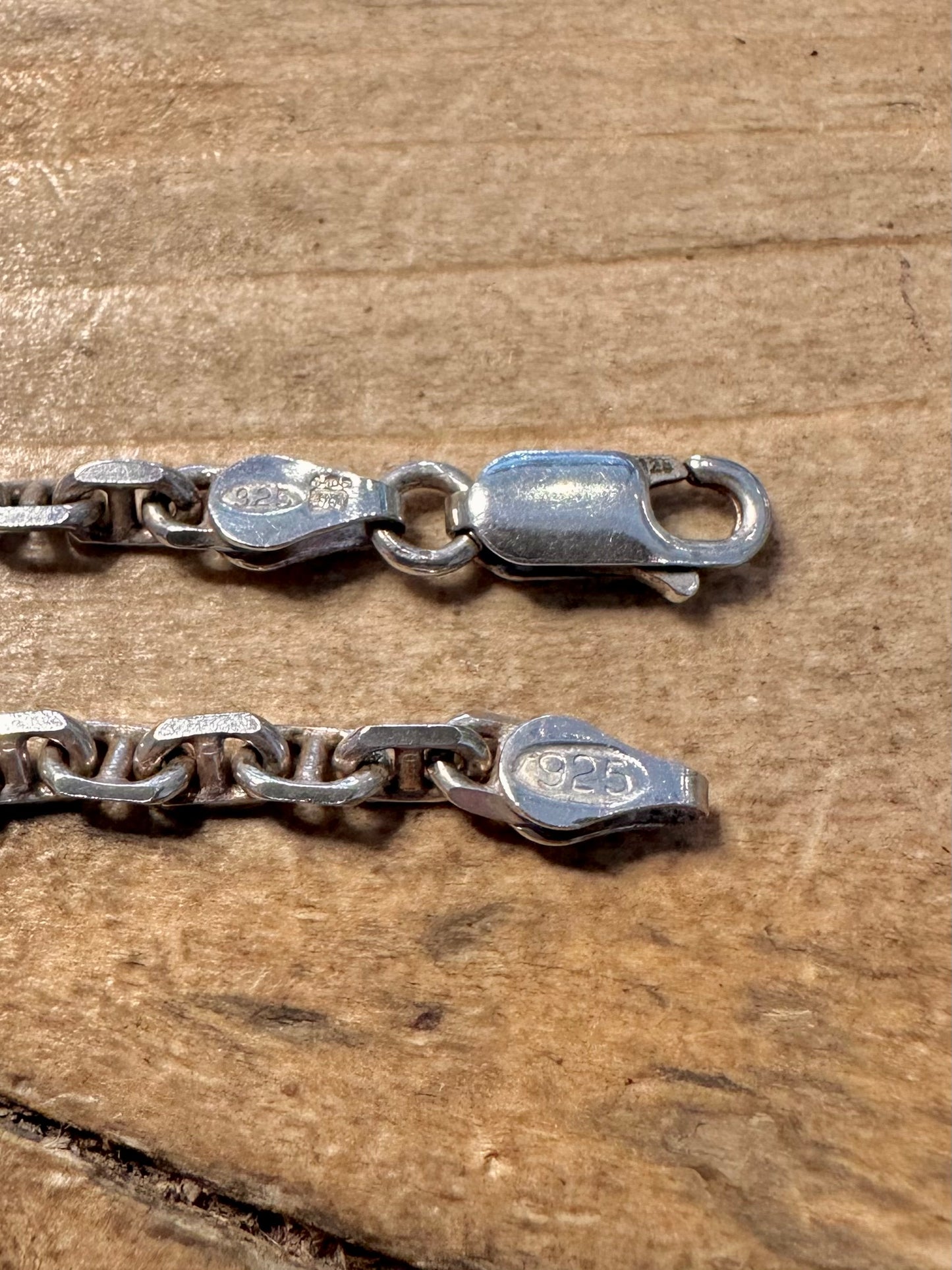 Vintage Marine Link 925 Silver 17.5 Inch Necklace