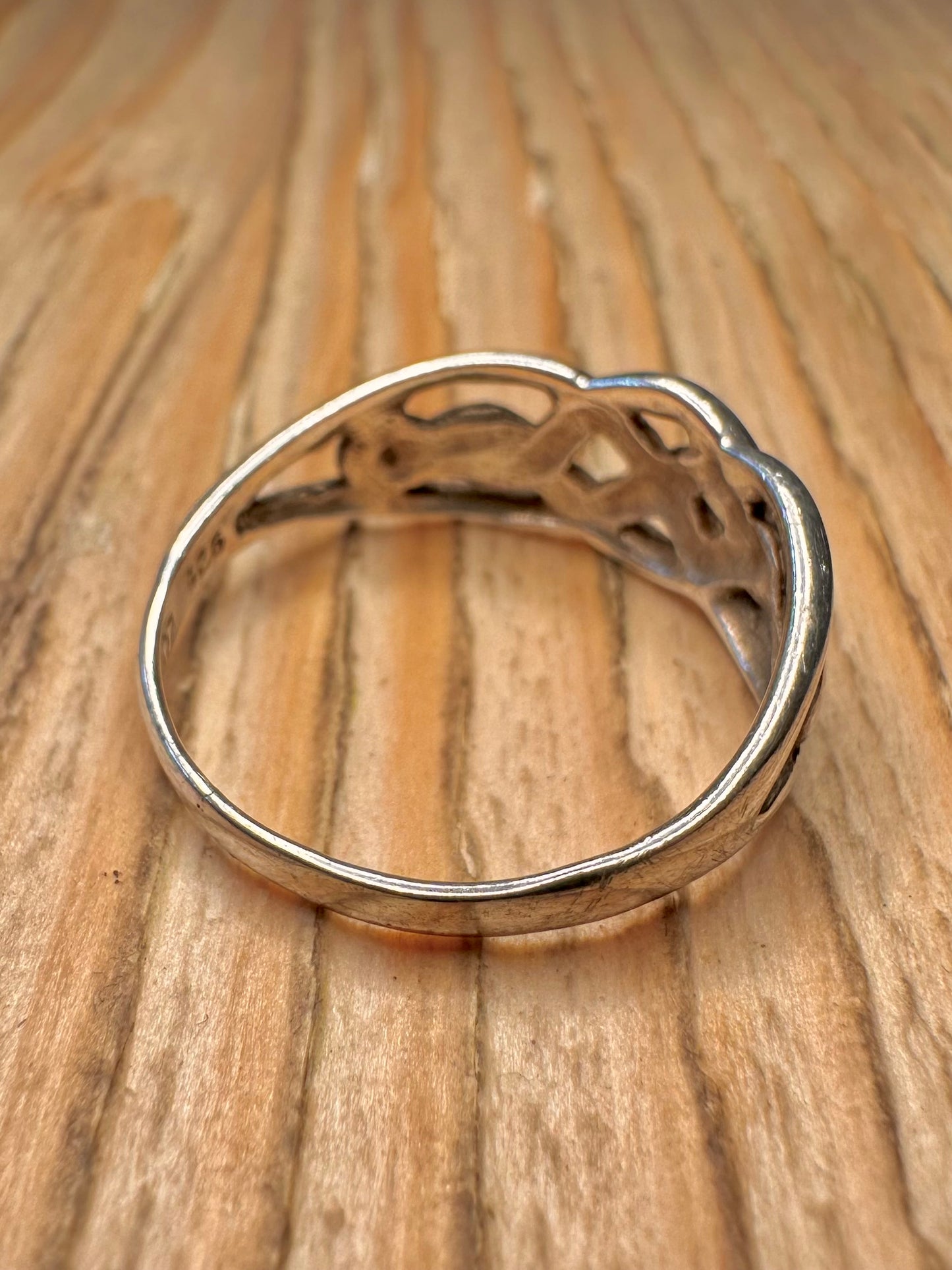 Vintage Celtic Knot 925 Sterling Silver Size Q Ring