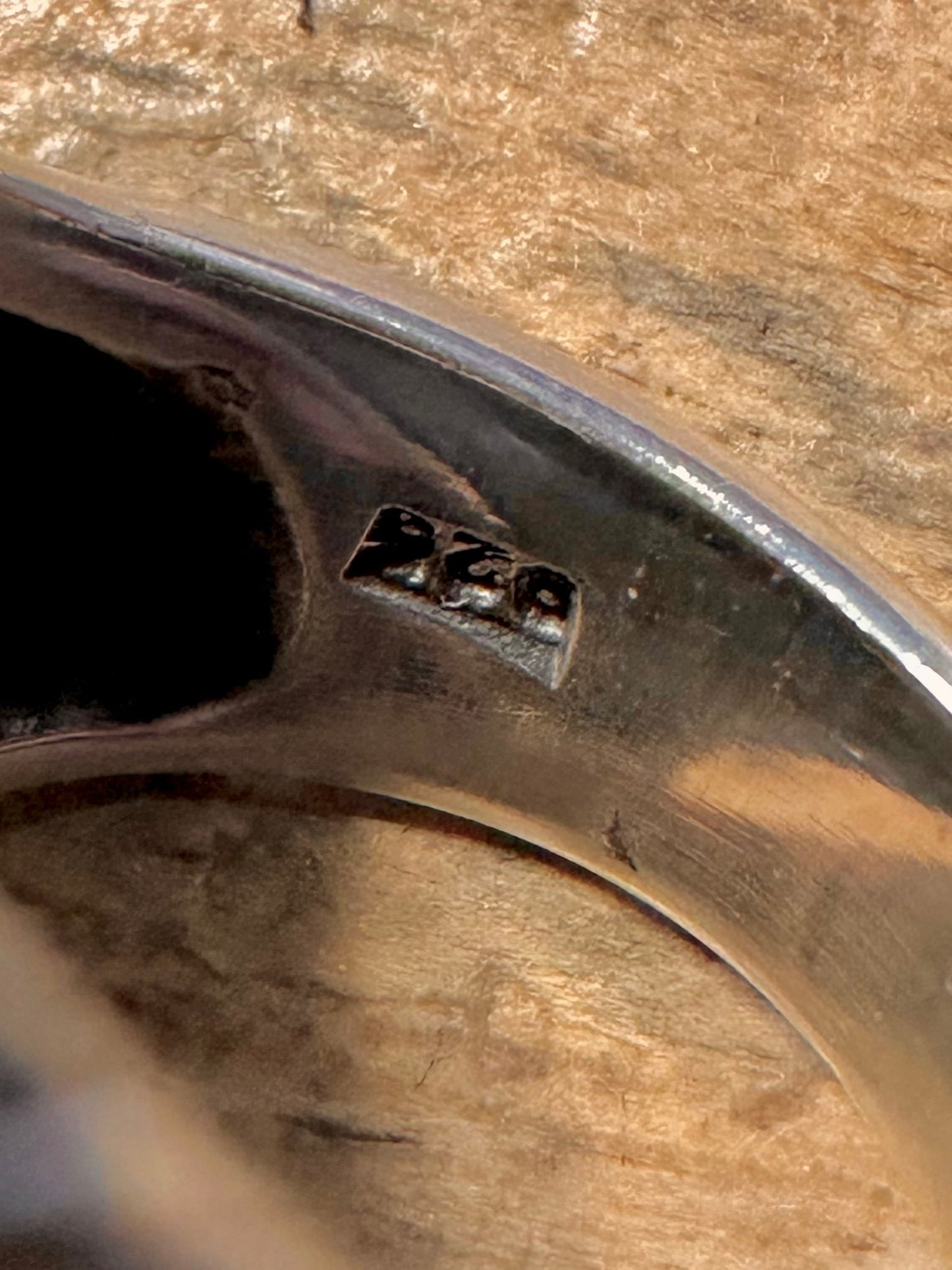 Large Tigers Head Black Stone Eyes 925 Silver Size W Ring