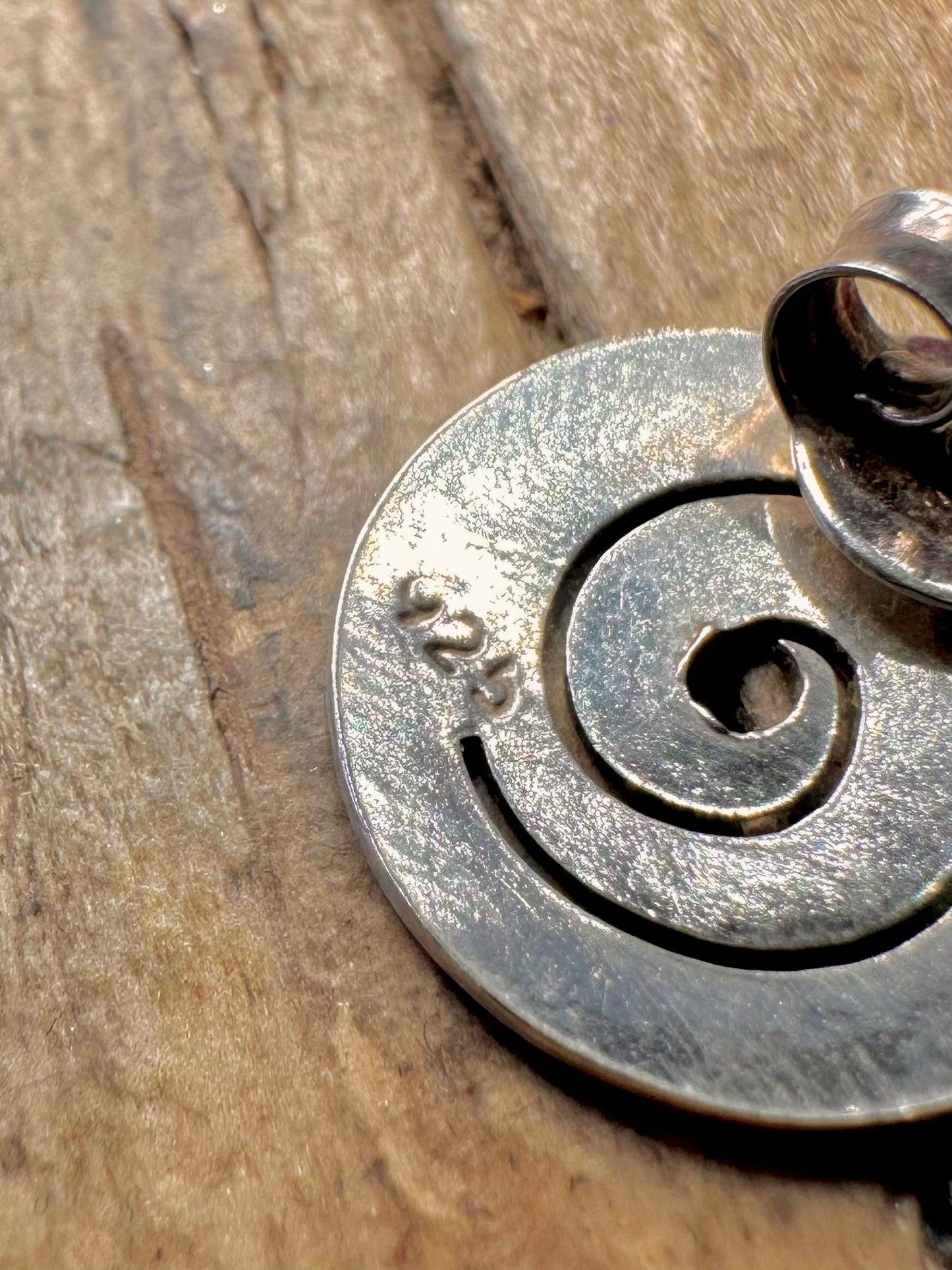 Swirl Stud 925 Sterling Silver Earrings