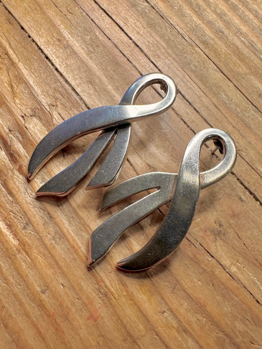 Abstract Overlapping 925 Sterling Silver Earrings