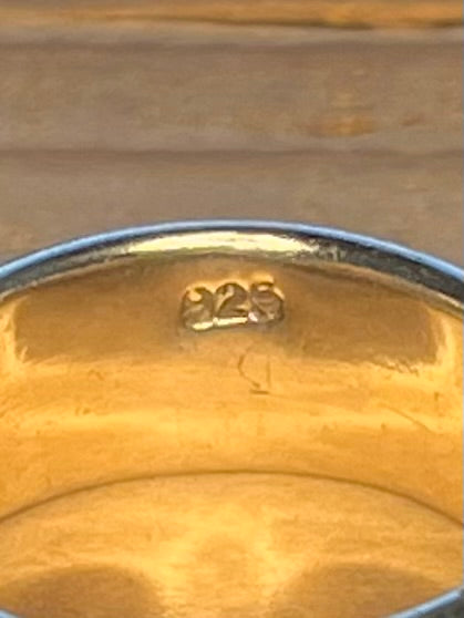 Shell Swirl Band 925 Sterling Silver Size P Ring