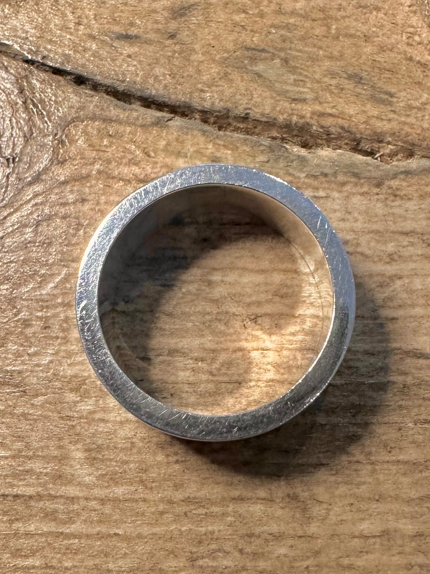 Modern 2000 Hallmarked Band 925 Silver Size U Ring