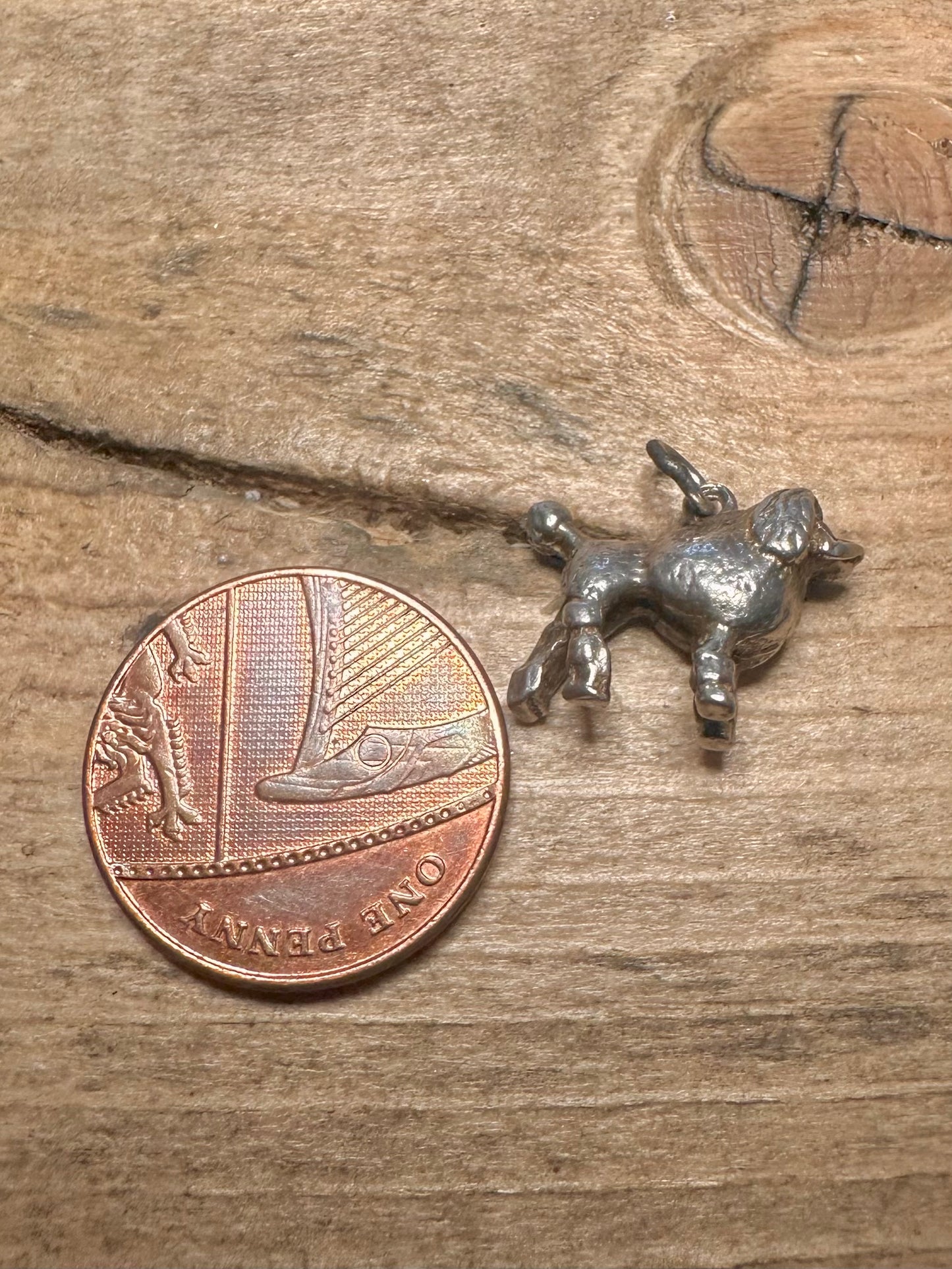 Vintage Poodle 925 Silver Charm Pendant