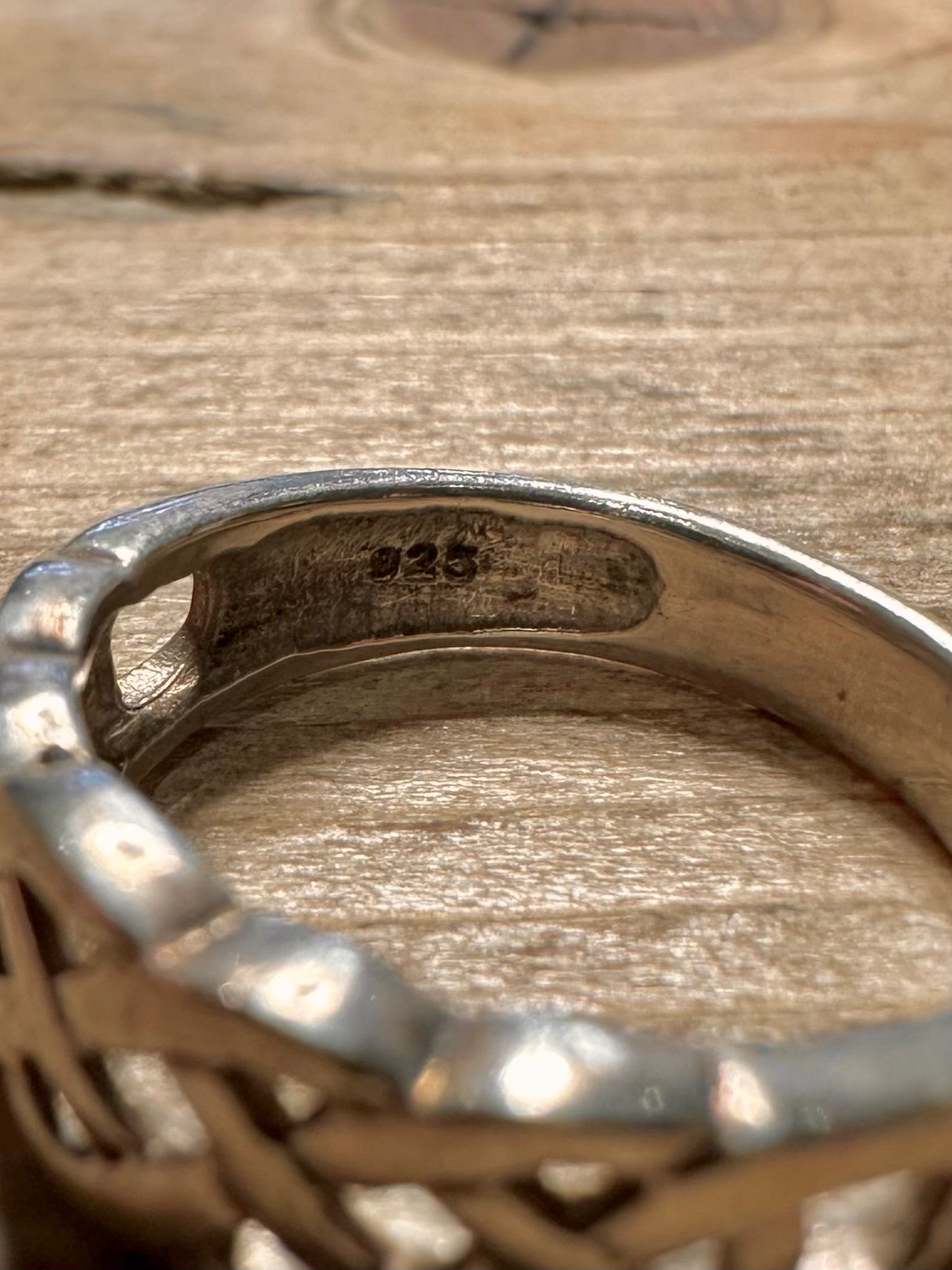Vintage Celtic 925 Silver Size M Ring