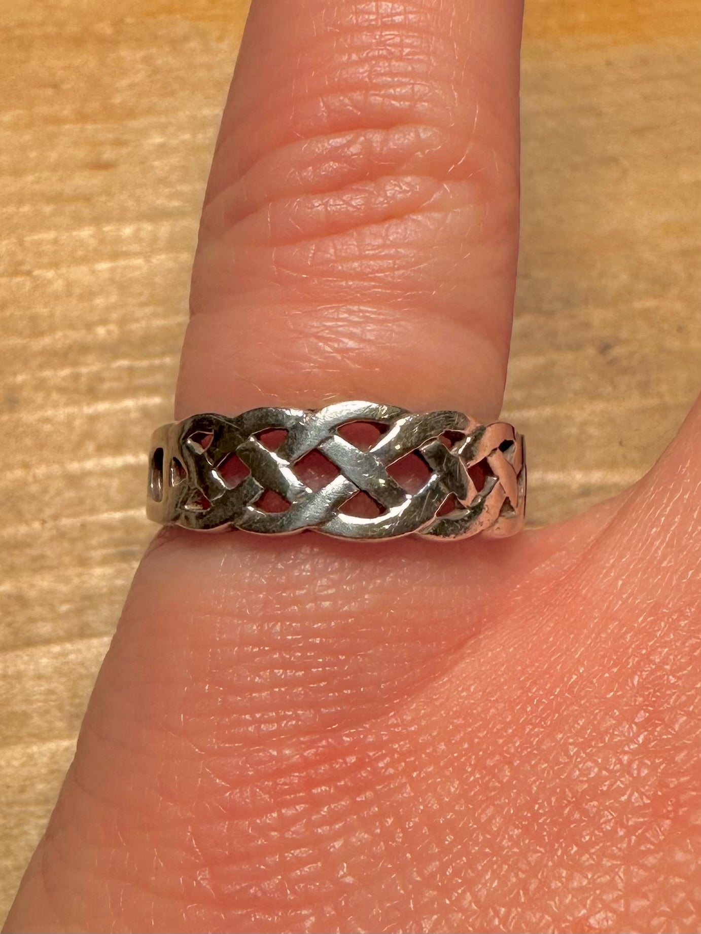 Vintage Celtic 925 Silver Size M Ring