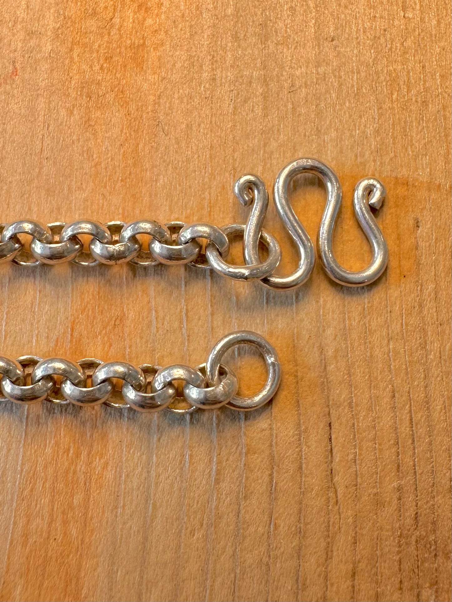 Vintage Belcher Chain 925 Silver 26 inch Necklace