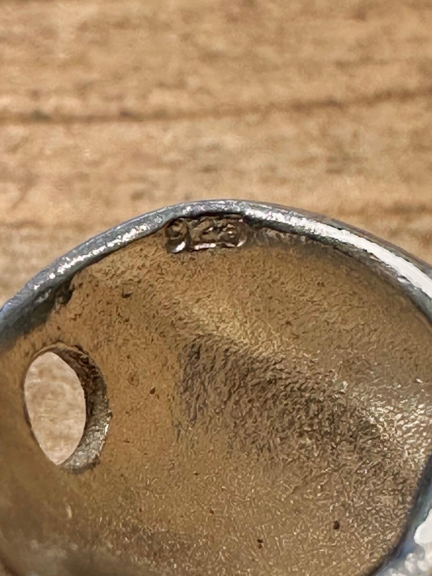 Modern Heavy Shell 925 Silver Pendant