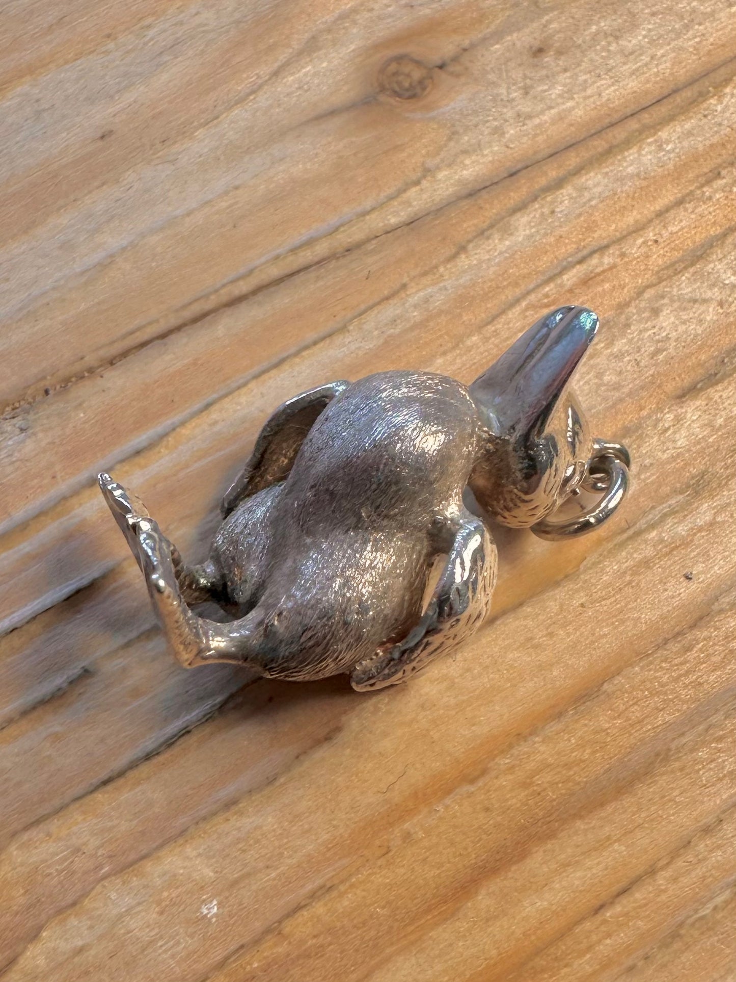 Vintage 1974 Solid Duck 925 Sterling Silver Maker FM Pendant