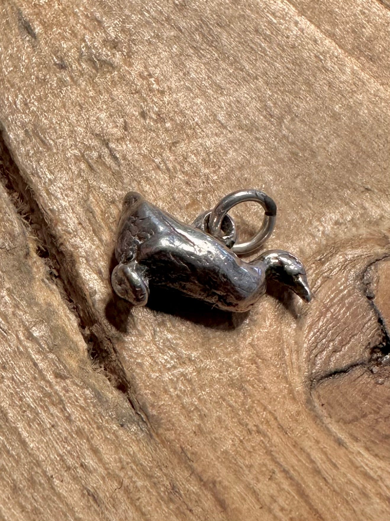 Vintage Duck 925 Silver Charm Pendant