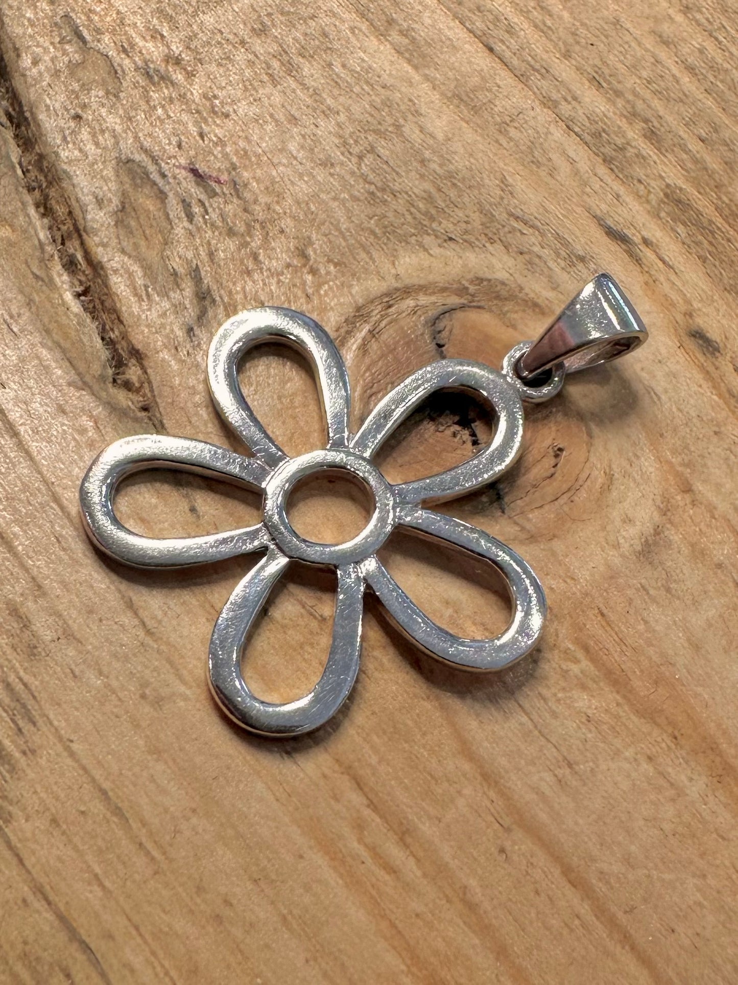 Abstract Flower 925 Silver Pendant