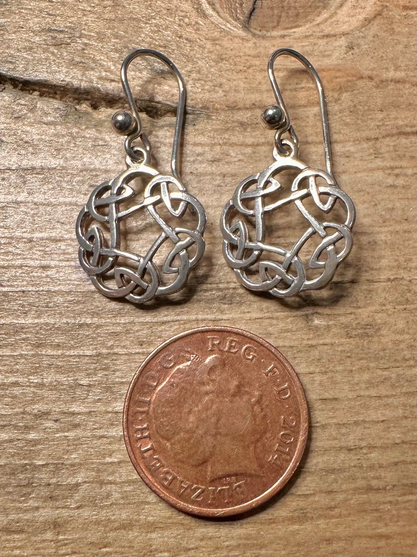 Vintage Celtic 925 Silver Earrings