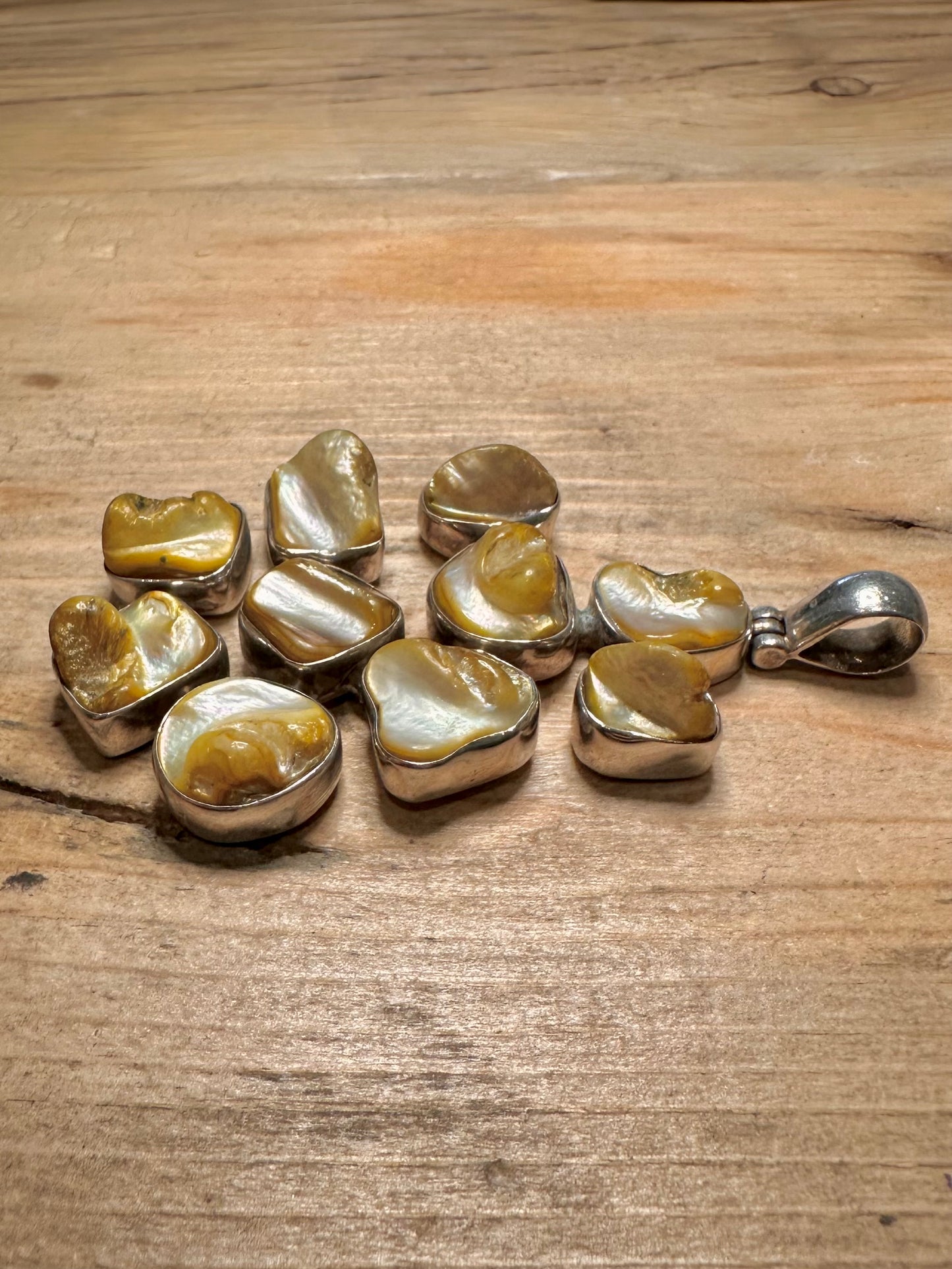Abstract Large Pearls 925 Silver Pendant