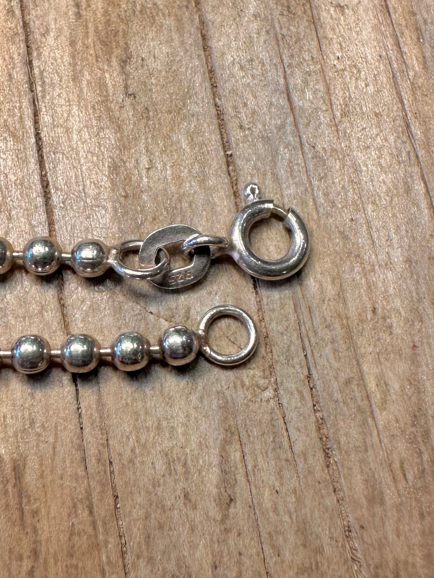 Vintage Ball Chain 925 Sterling Silver 20 inch Necklace