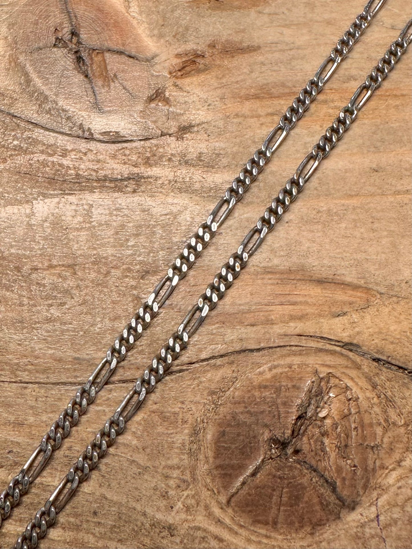 Vintage Figaro Chain 925 Silver 17.8 inch Necklace