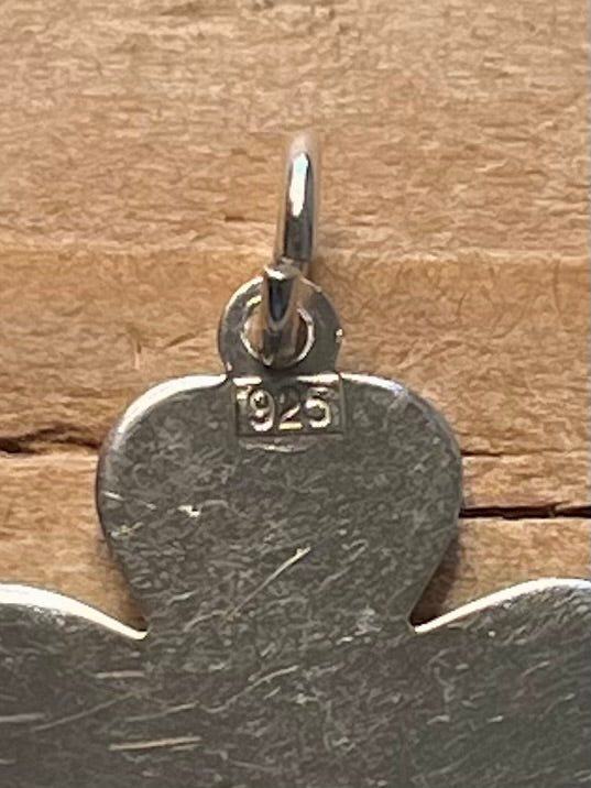 Textured Four Leaf Clover 925 Sterling Silver Pendant