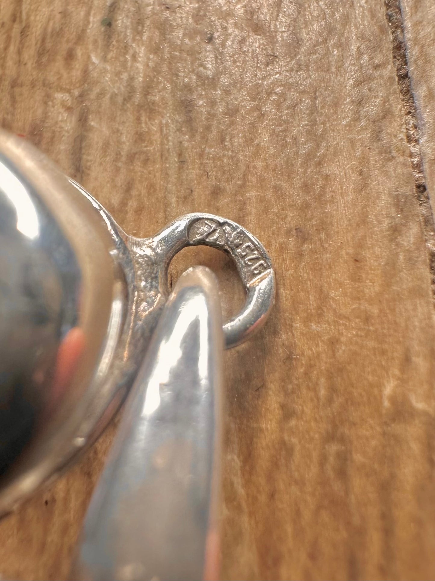 Modernist Amber Frog 925 Sterling Silver Pendant