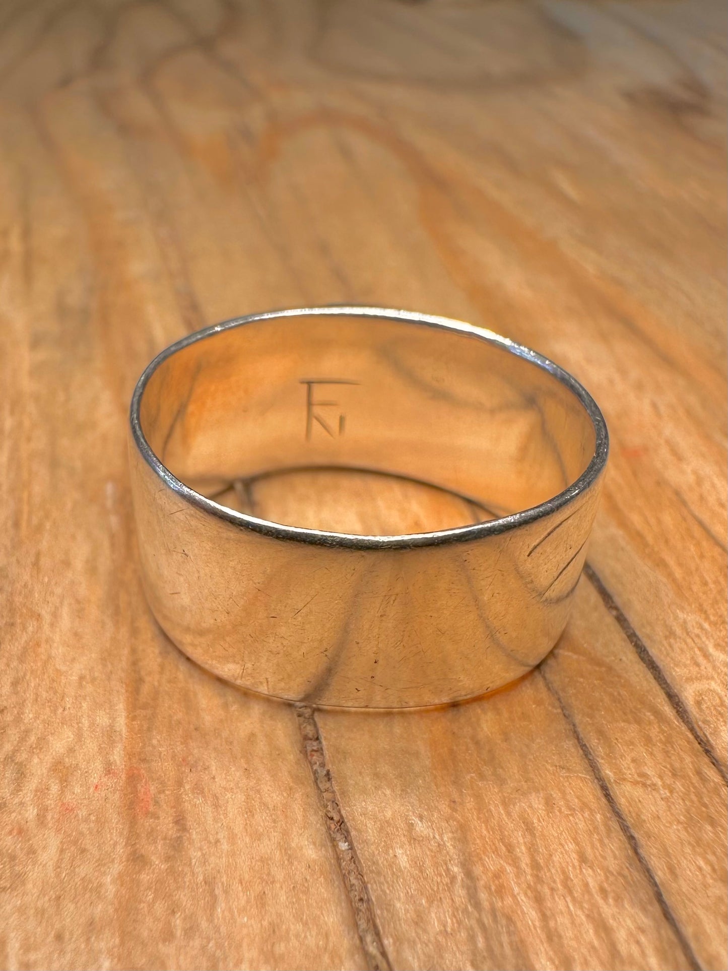 Vintage First Nations Gold Eagle 925 Sterling Silver Size Q Ring