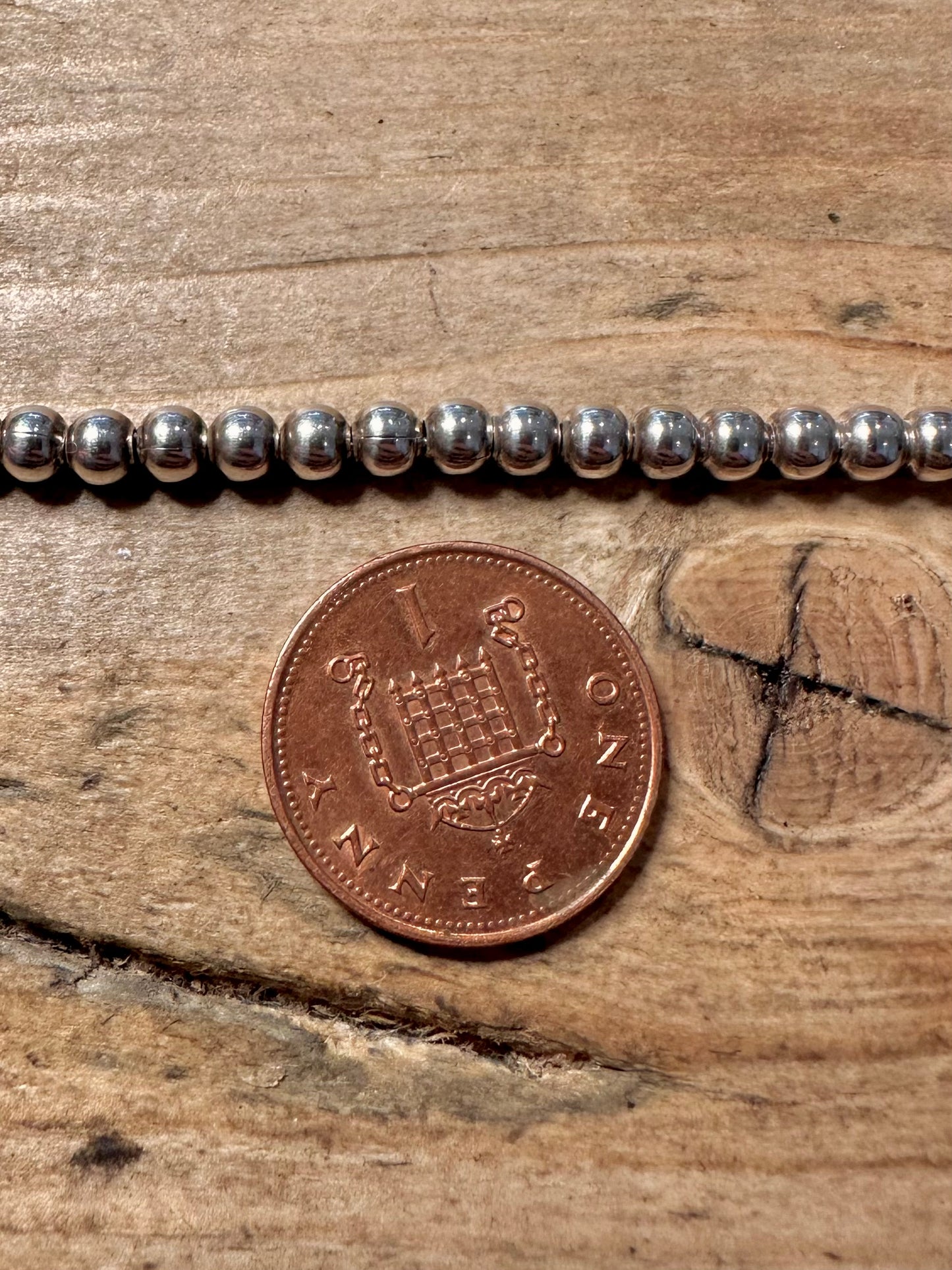 Vintage Ball Chain 925 Silver 18 inch Necklace