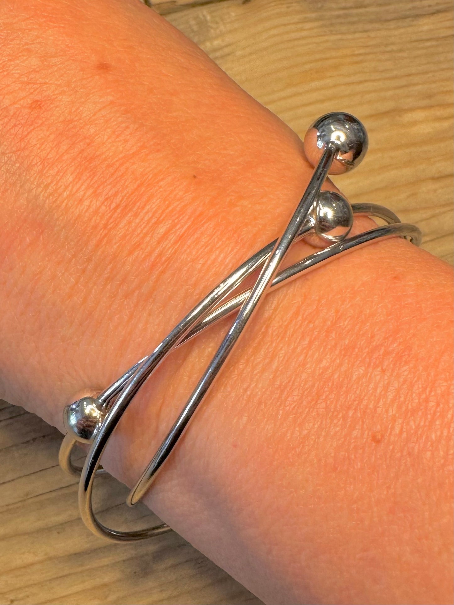 Modernist Three Bangle Ball Jasper Conran 925 Sterling Silver Silver Bangle