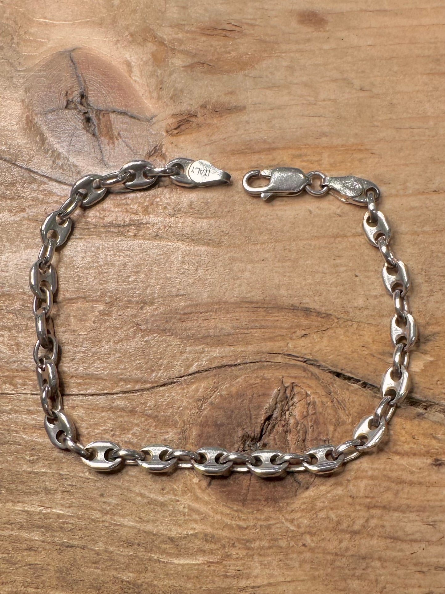 Vintage Mariner Link Italy 925 Silver 7.2 inch Bracelet