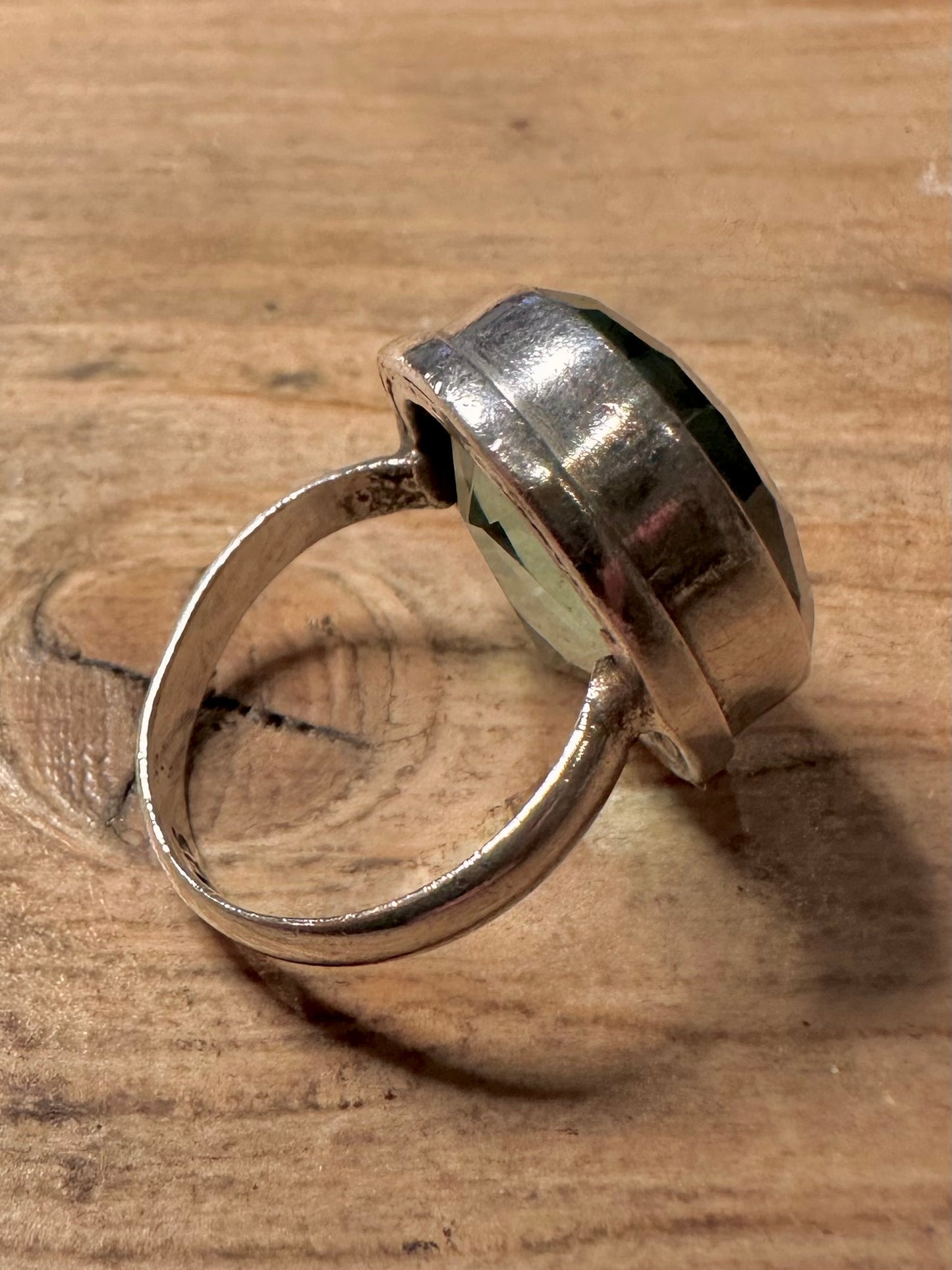 Vintage Blue Stone 925 Silver Size P Ring