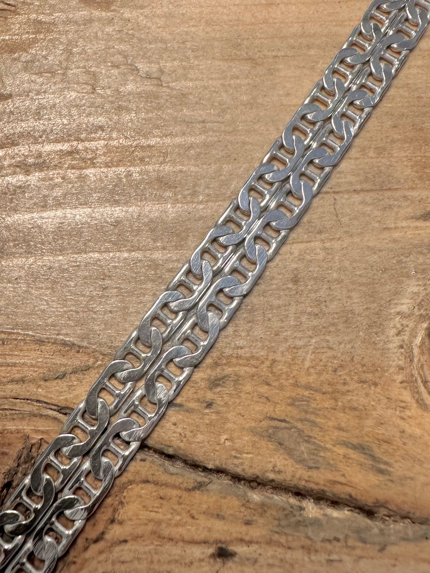Vintage Mariner Link Italian 925 Silver 17.5 inch Necklace