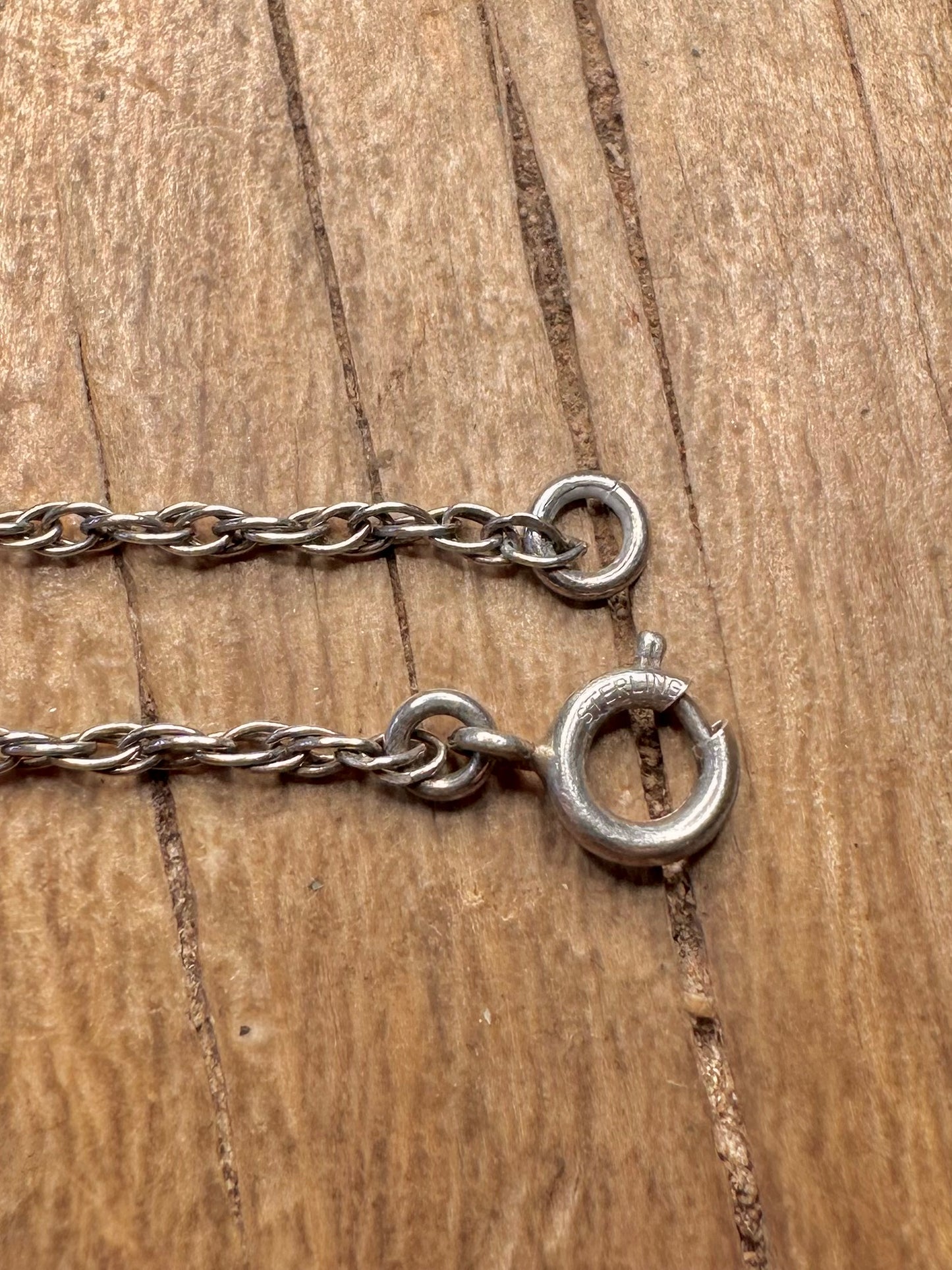 Vintage Rope Chain 925 Sterling Silver 18.3 inch Necklace