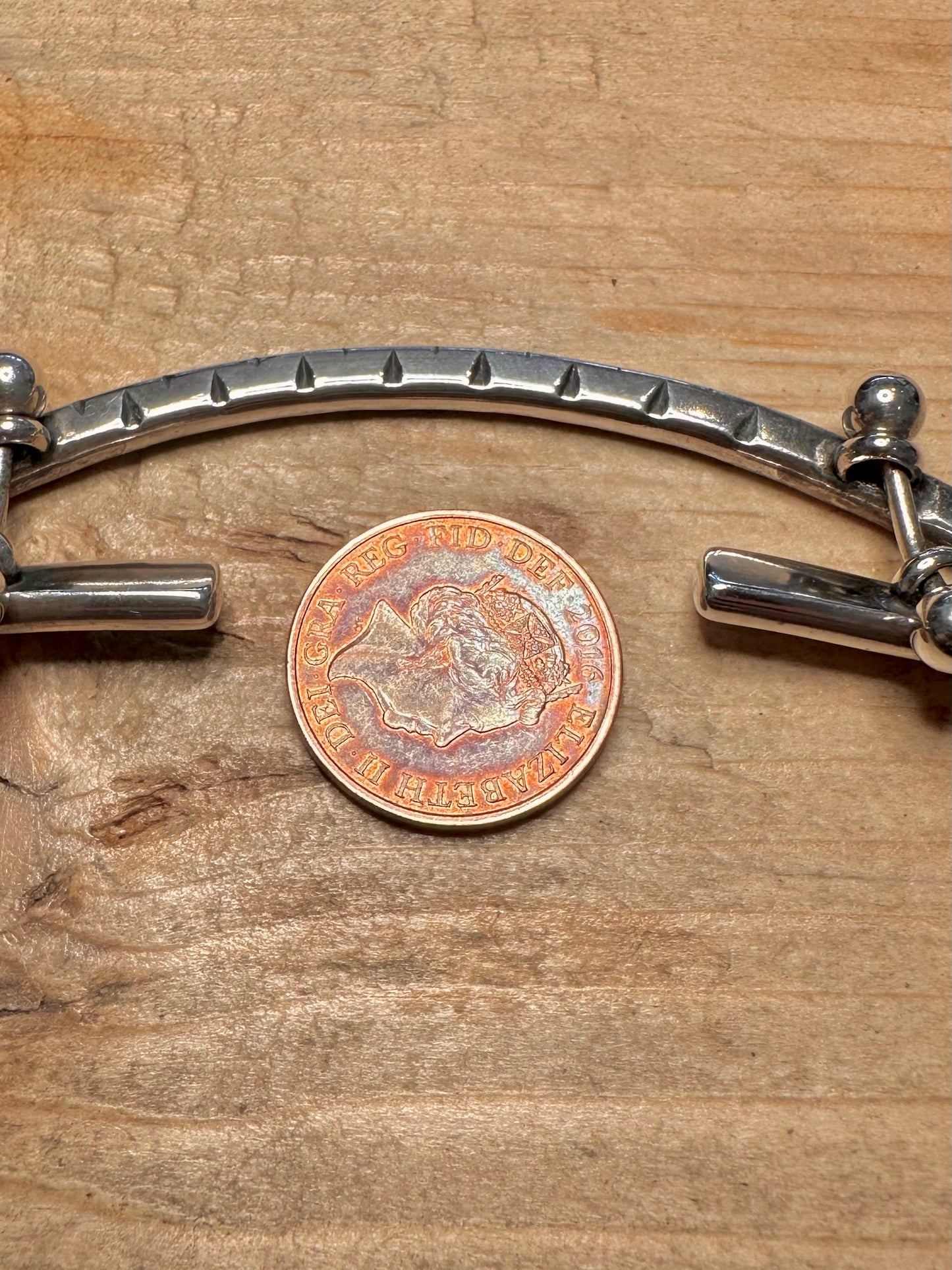 Abstract 1998 Chocker Bar Maker AR 925 Silver Necklace