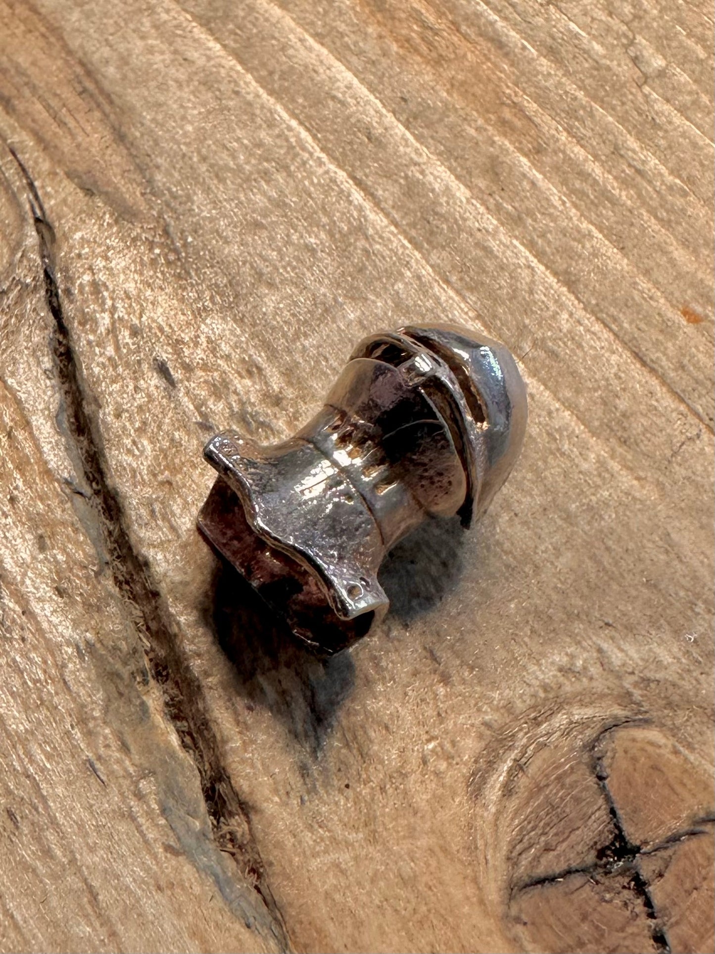 Vintage Articulated Knights Helmet 925 Silver Charm Pendant