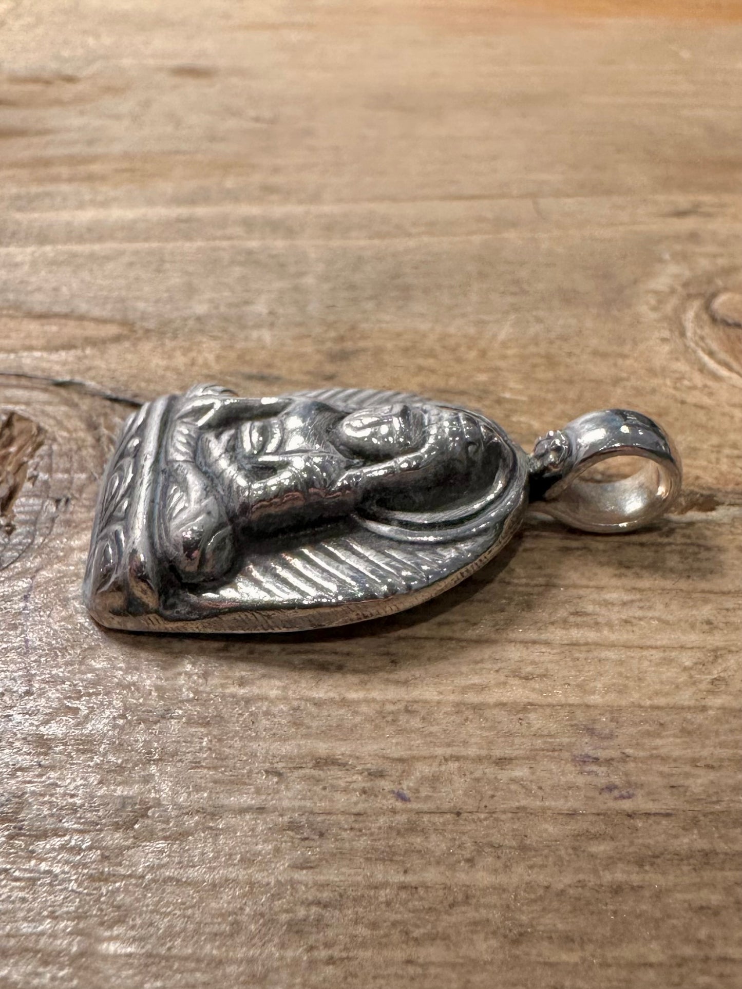 Vintage Buddha 925 Silver Pendant