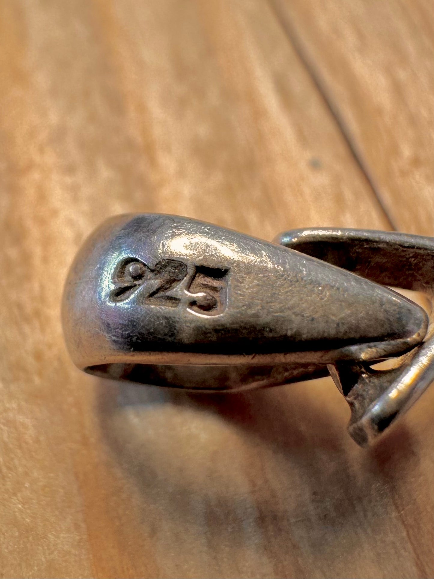 Vintage Smokey Quarts 925 Sterling Silver Pendant