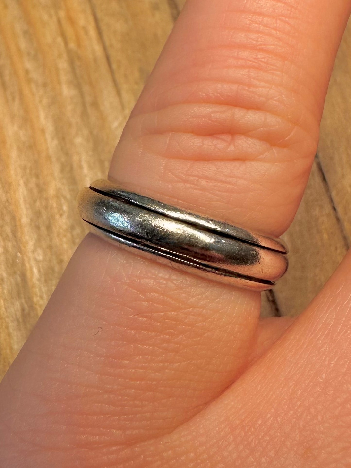 Vintage Spinner Band 925 Sterling Silver Size L Ring
