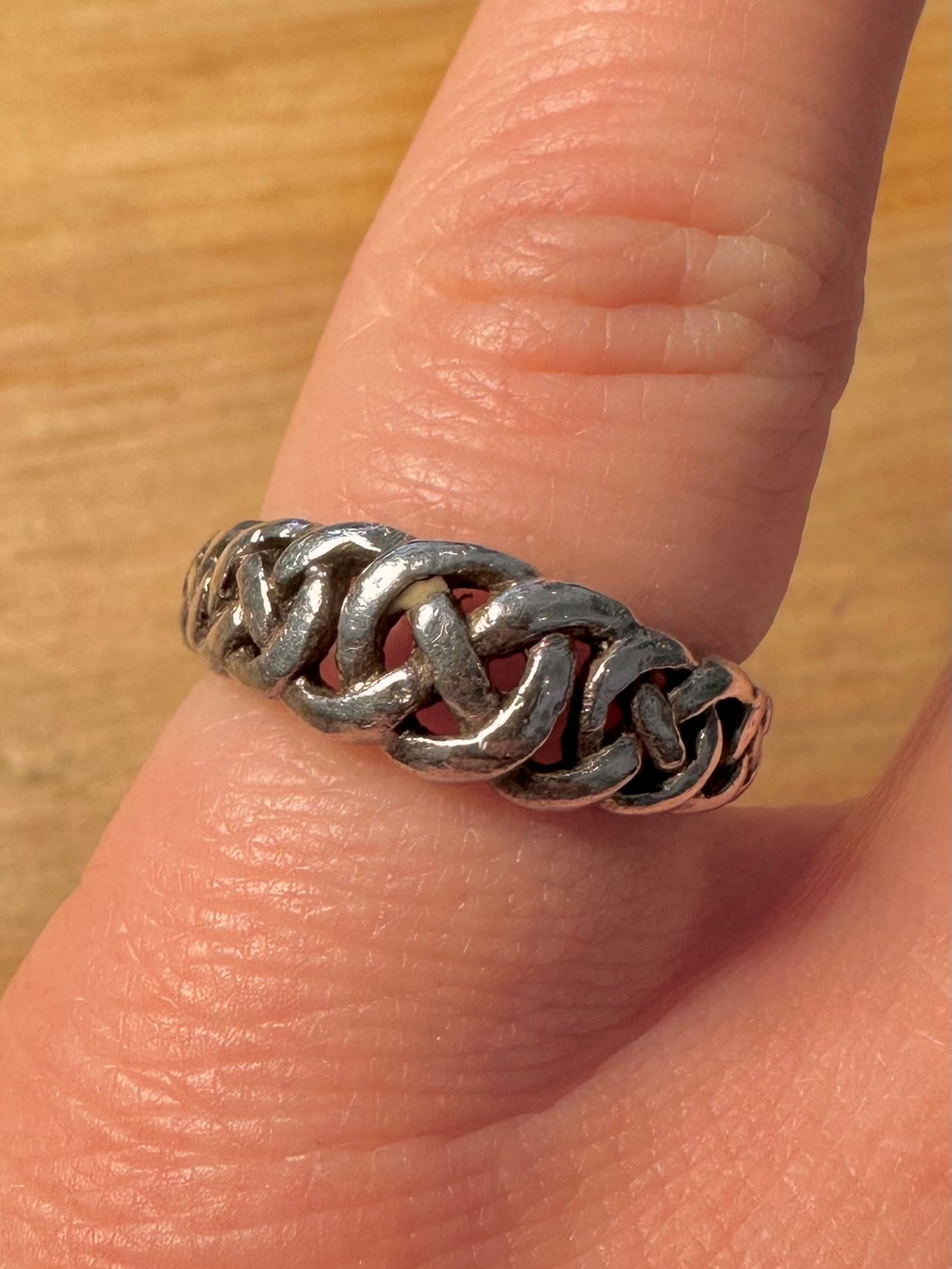 Vintage Celtic Knot 925 Silver Size K Ring