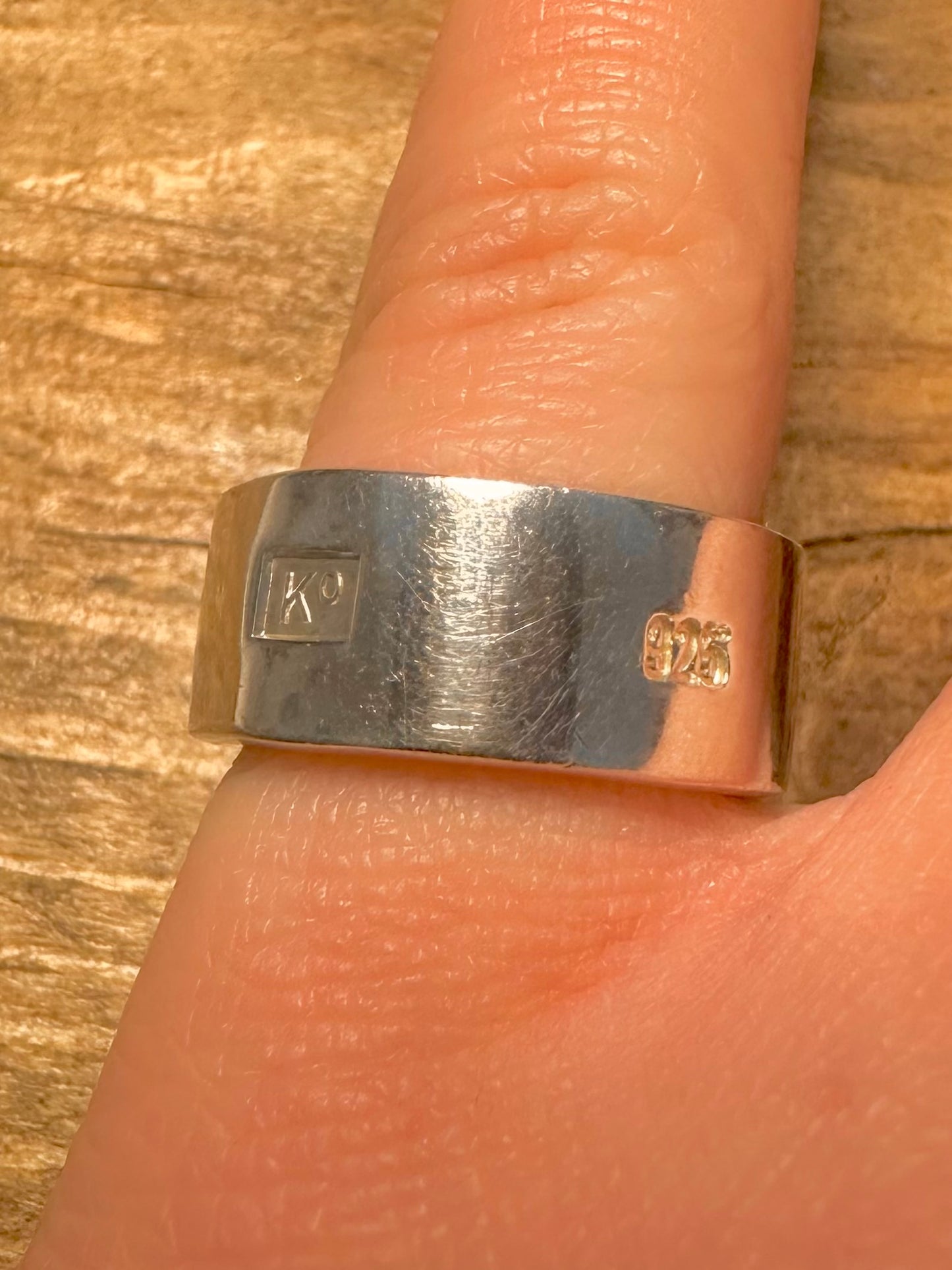 Modern 2000 Thick Band 925 Silver Size N Ring