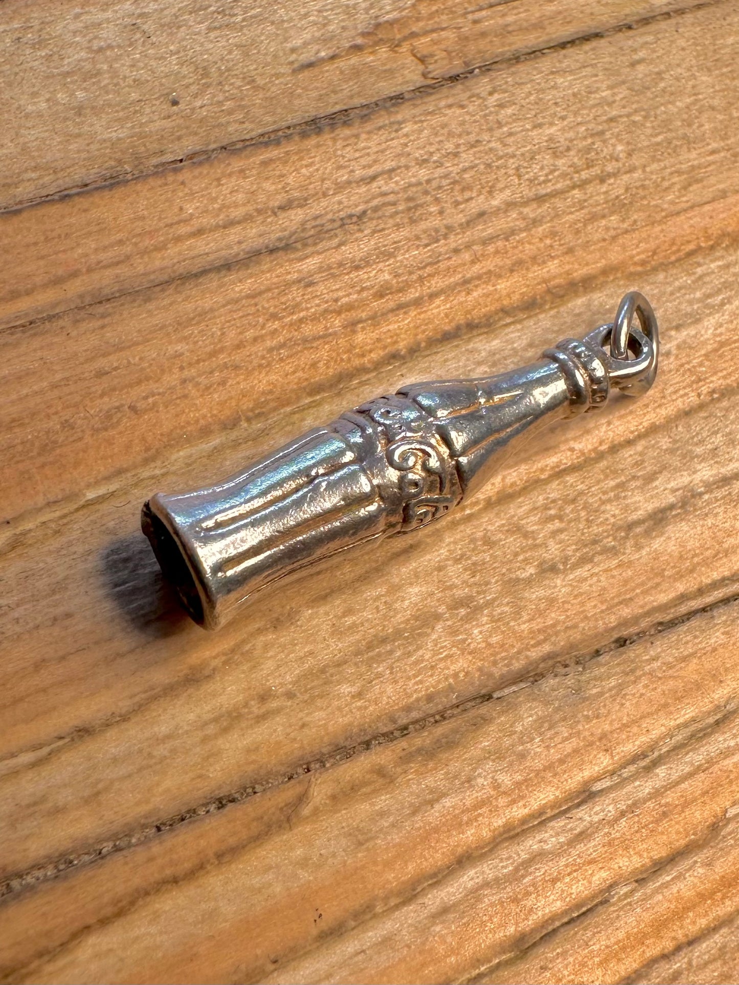 Vintage Coke Cola Bottle 925 Sterling Silver Charm Pendant