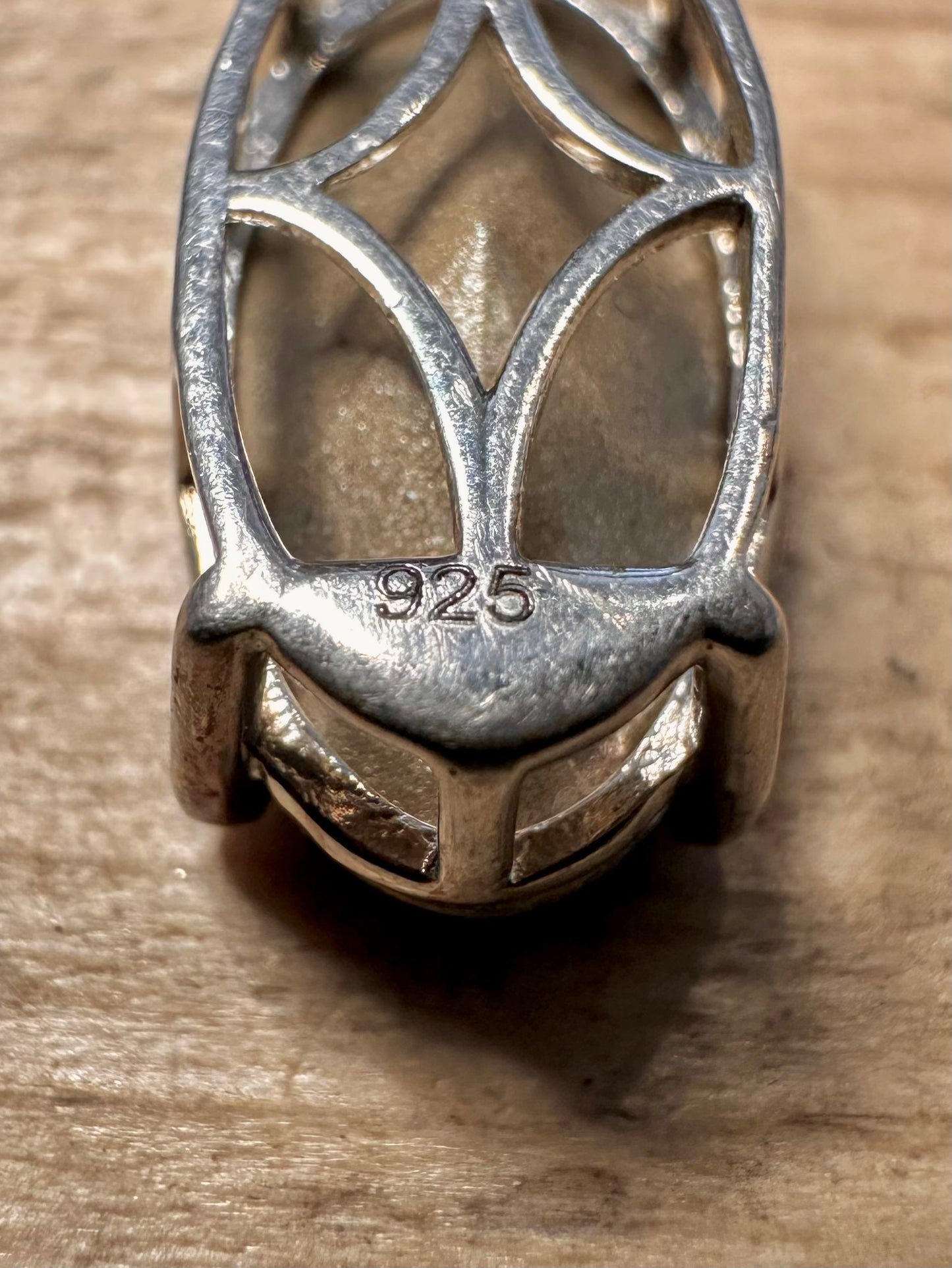 Modern Dark Blue Stone 925 Silver Pendant